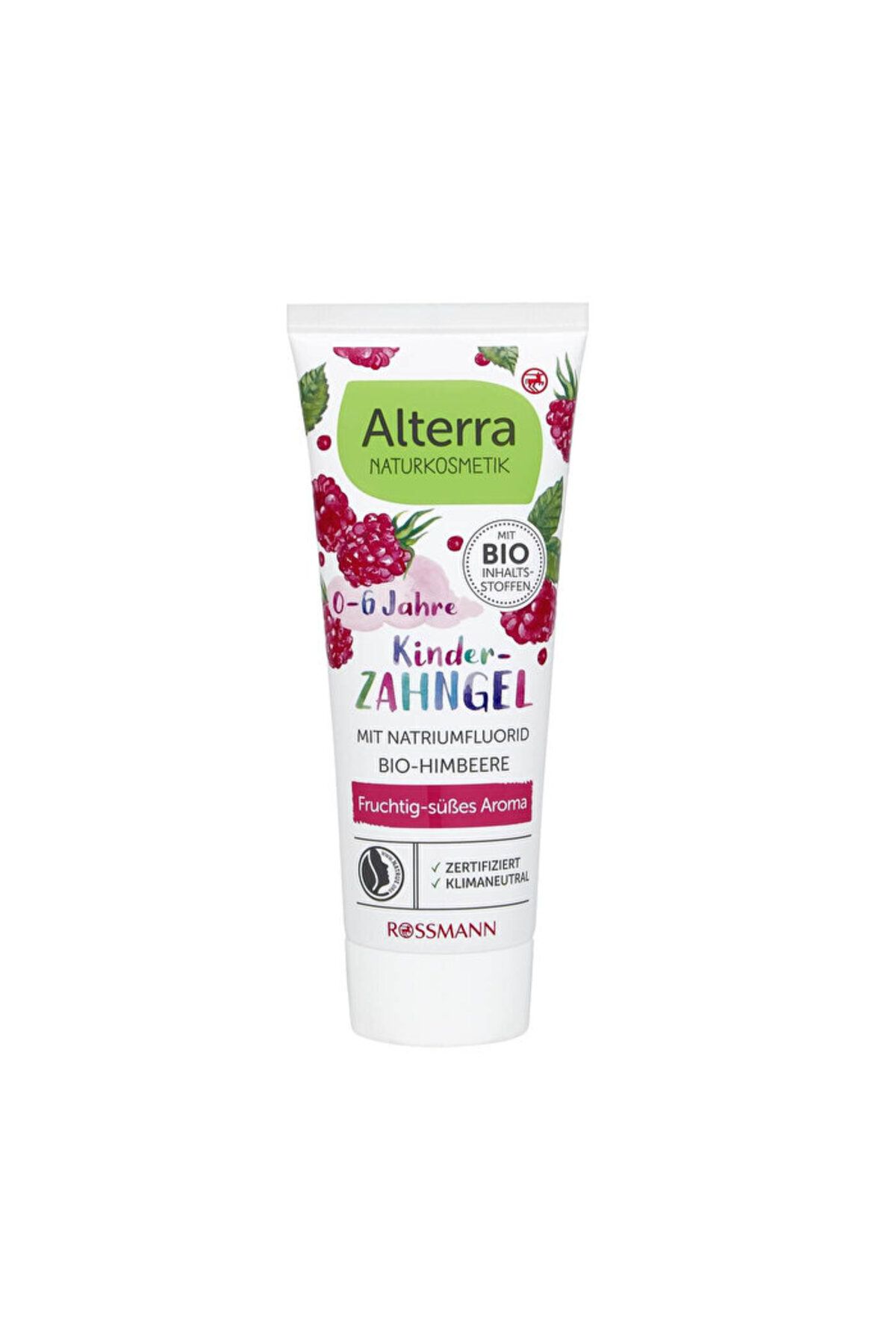 Alterra Çocuk Diş Macunu - Organik Ahududulu Çilek Ekstraktlı, 0-6 Yaş - 75 ml