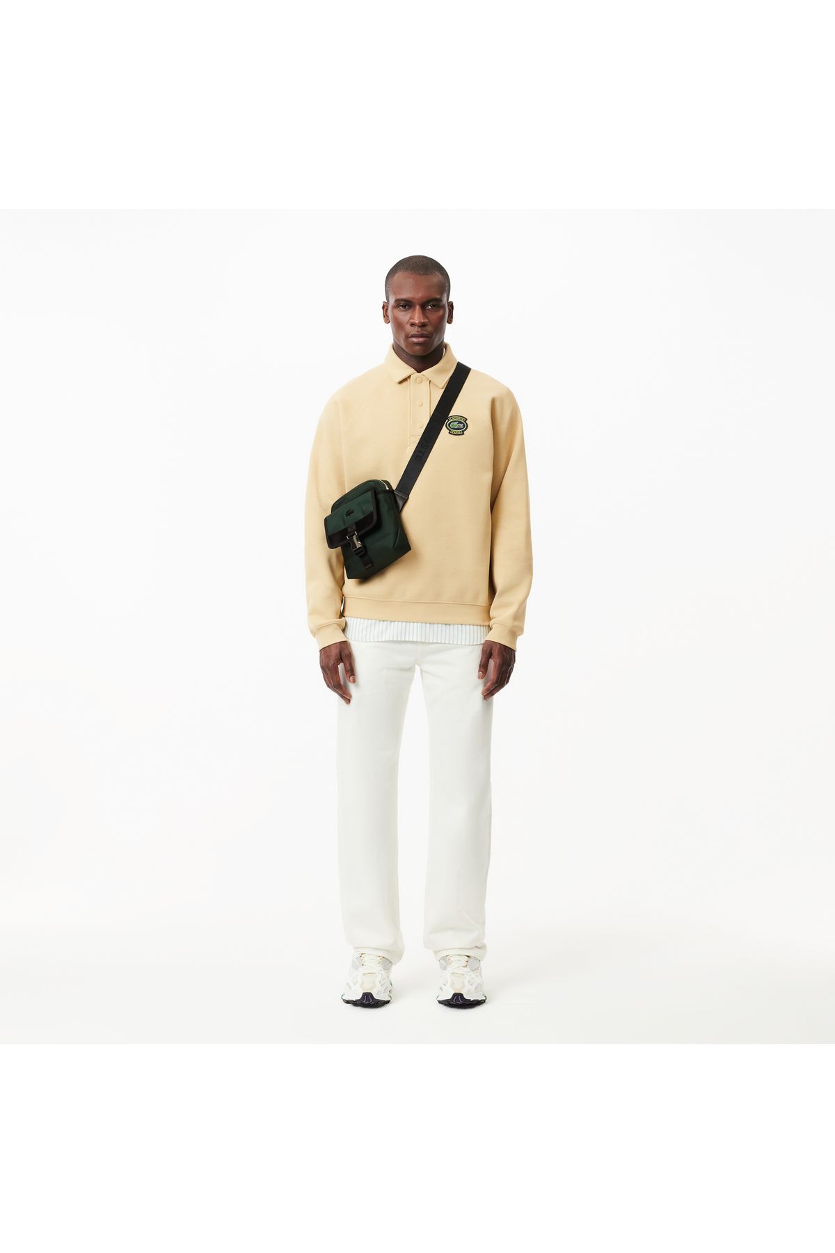 کیف شانه ای سبز مردانه دوربین تیره Lacoste