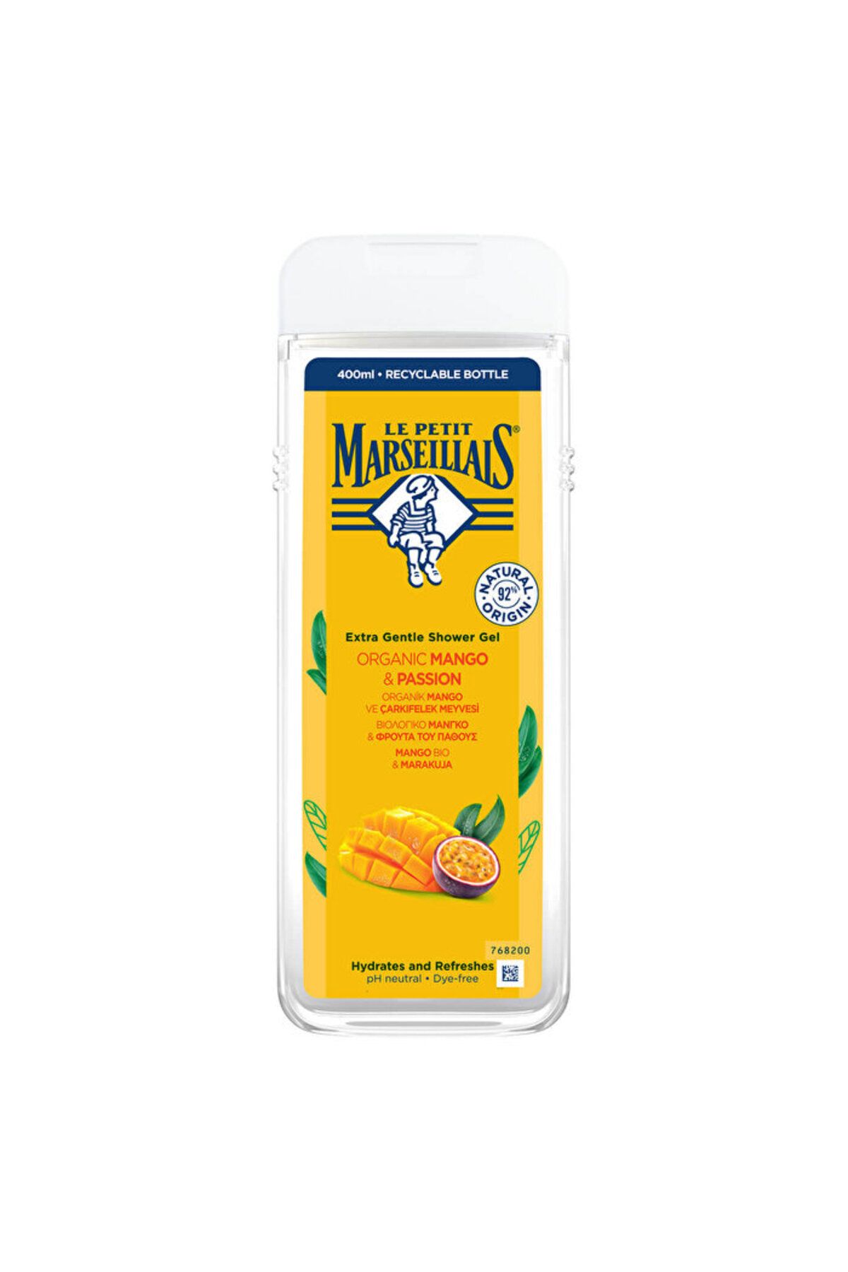 Le Petit Marseillais Duş Jeli - Organik Mango & Organik Çarkıfelek Meyvesi - 400 ml