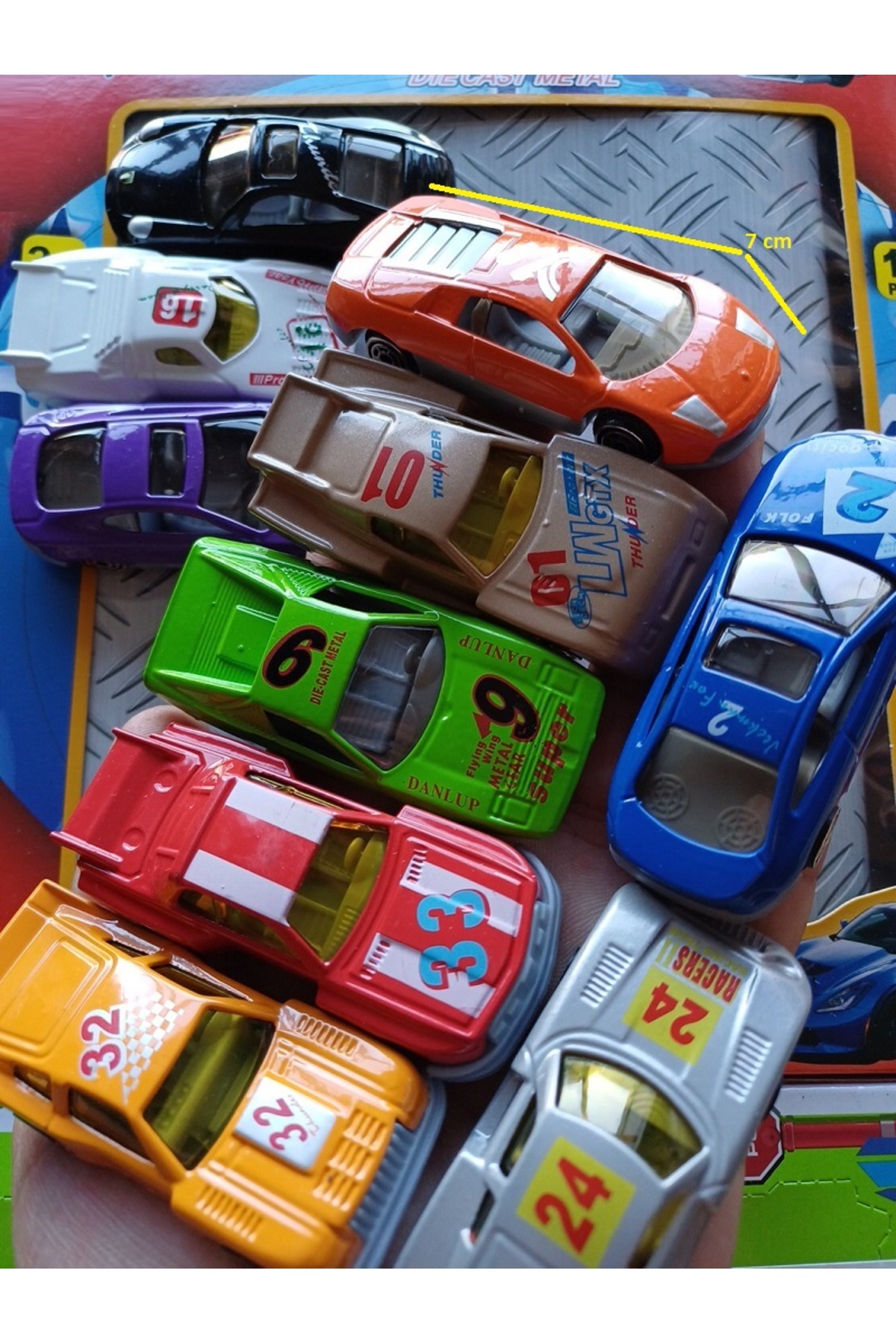 OYUNCAKSAHİLİ Yarış Arabaları 7cm Demir Araba Kırılmaz Oyuncak Metal 10 Adet Otomobil Model Araçlar 1:64 fotoğrafı 2 (önizleme)