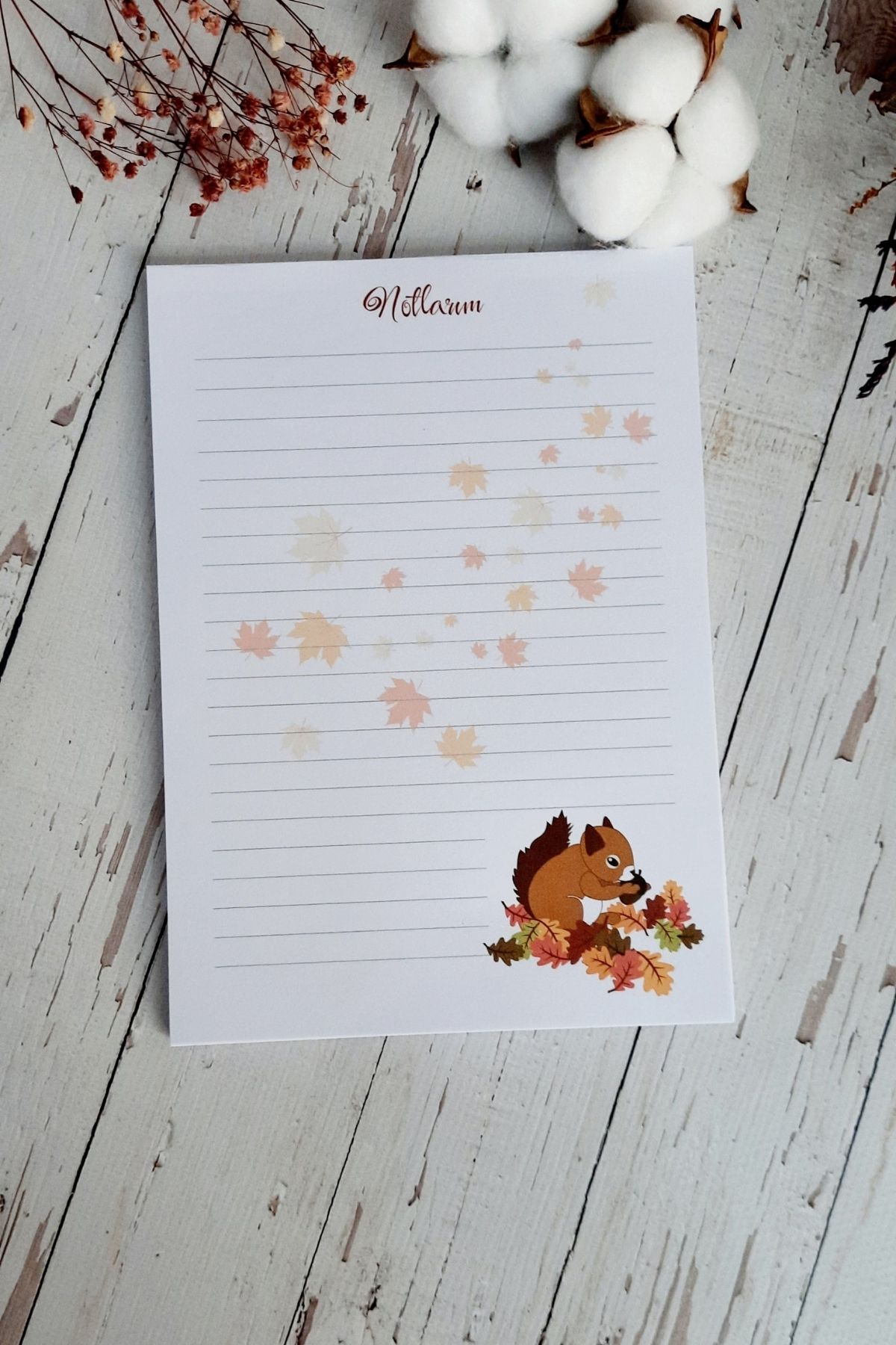 Burak Baskı Tasarım-Autumn Cute A5 Notepad - Winter and New Year Memopad Memo Pad Notebook 2