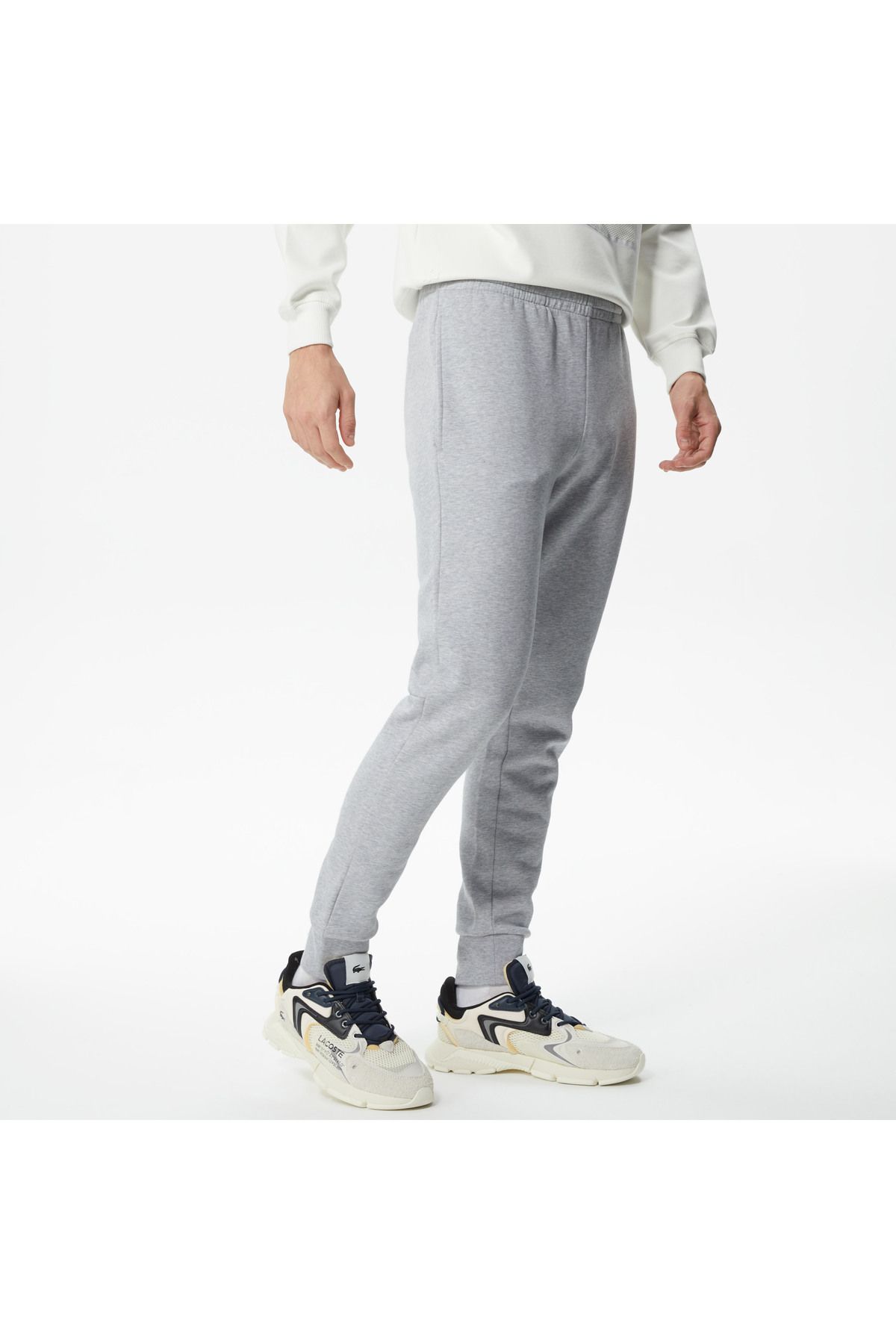 شلوار گرمکن خاکستری مردانه لباس باریک شش Lacoste