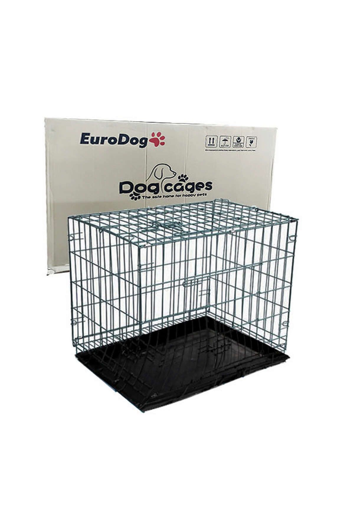 Eurodog Köpek Kafesi Siyah Dövme 92x61,5x68,5 cm 661142