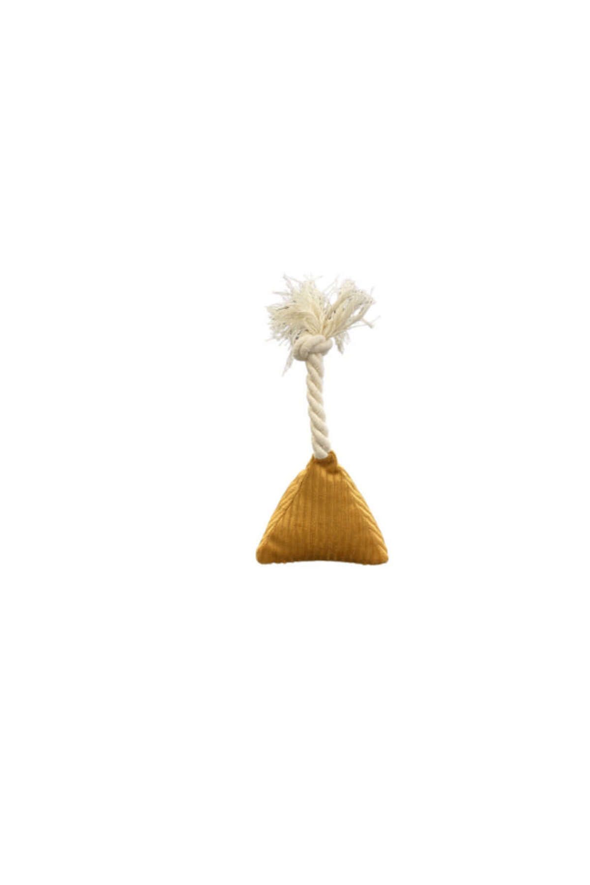 Pet Comfort İpli Prizma Köpek Oyuncağı Sarı 7x15cm GLSTD
