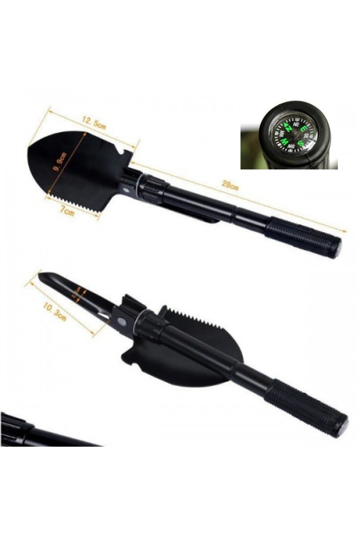 OEM Survival Katlanabilir Pusulalı Kürek