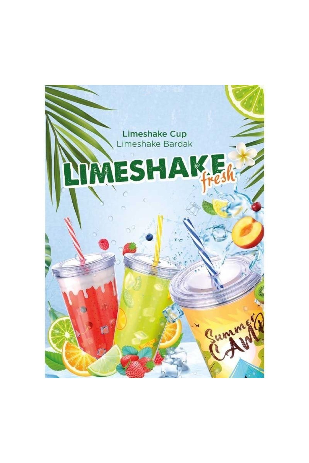 colezium Cool Lime Bardağı - Limeshake Bardak 600 ML