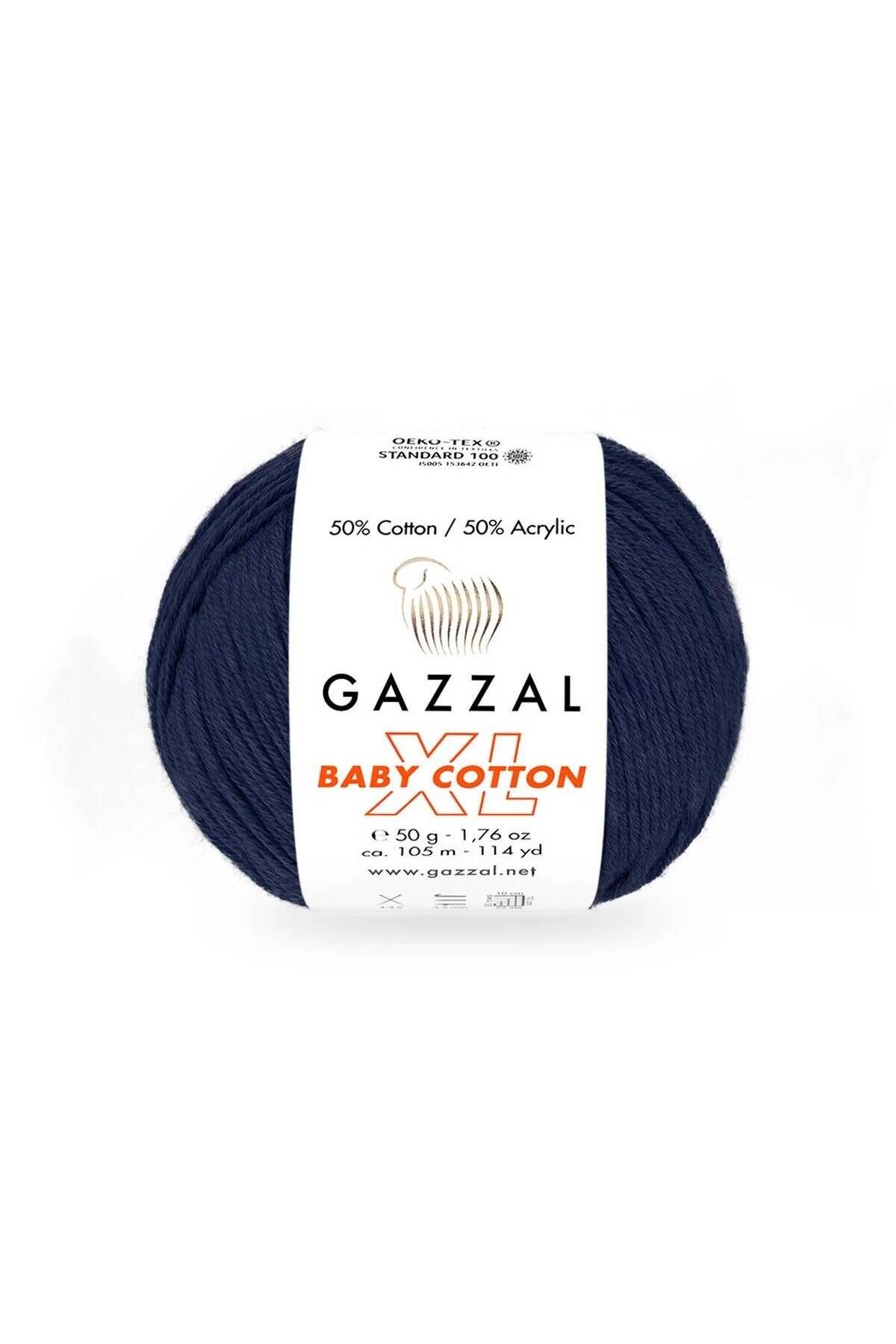 Gazzal Baby Cotton XL El Örgü İpi Lacivert 3438