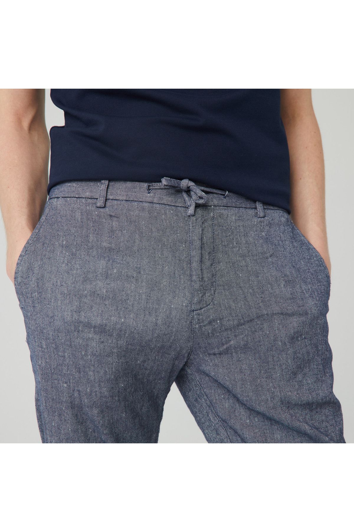 شلوار خاکستری مردانه آبی باریک و اورجینال Lacoste
