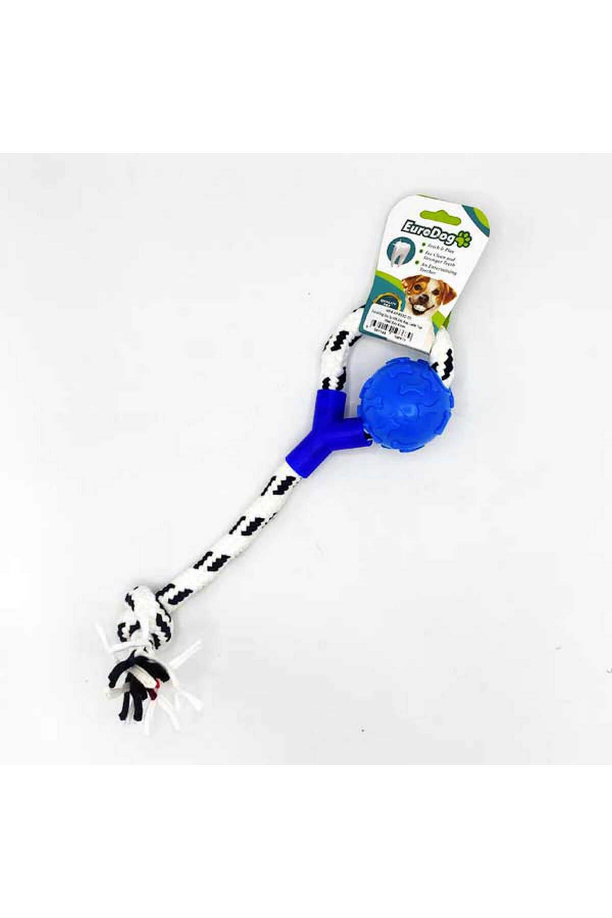 Eurodog Diş İp Hlk.Diş Kaş.Latik Top Mavi Bey 40cm YKTSN