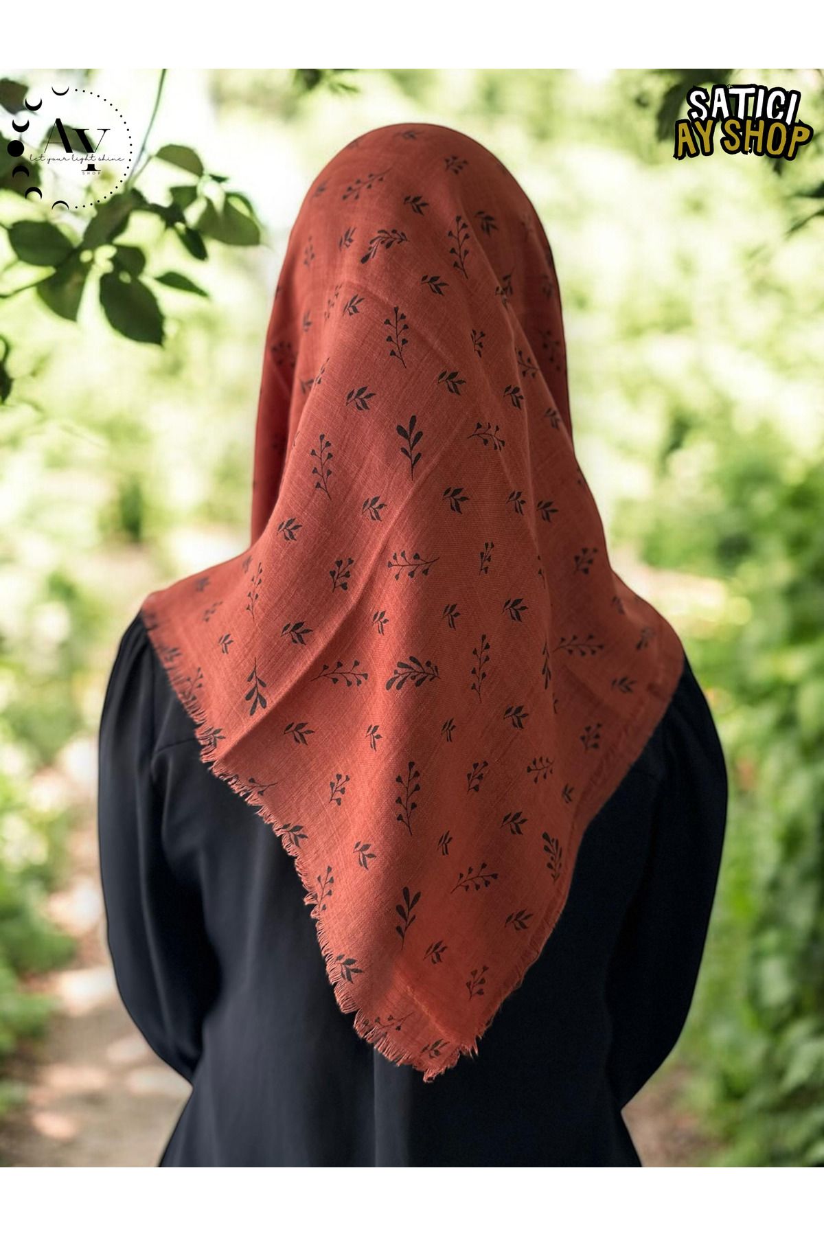 its AY shop-Hijab Women's Flamed Cotton Tile Scarf 1