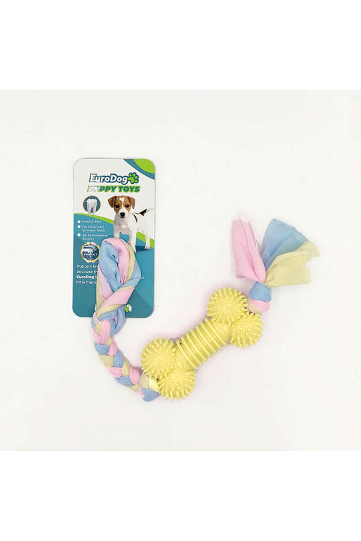 Eurodog Puppy Toys Sarı Kemik Diş Kaşıma Oyuncağı YKTSN