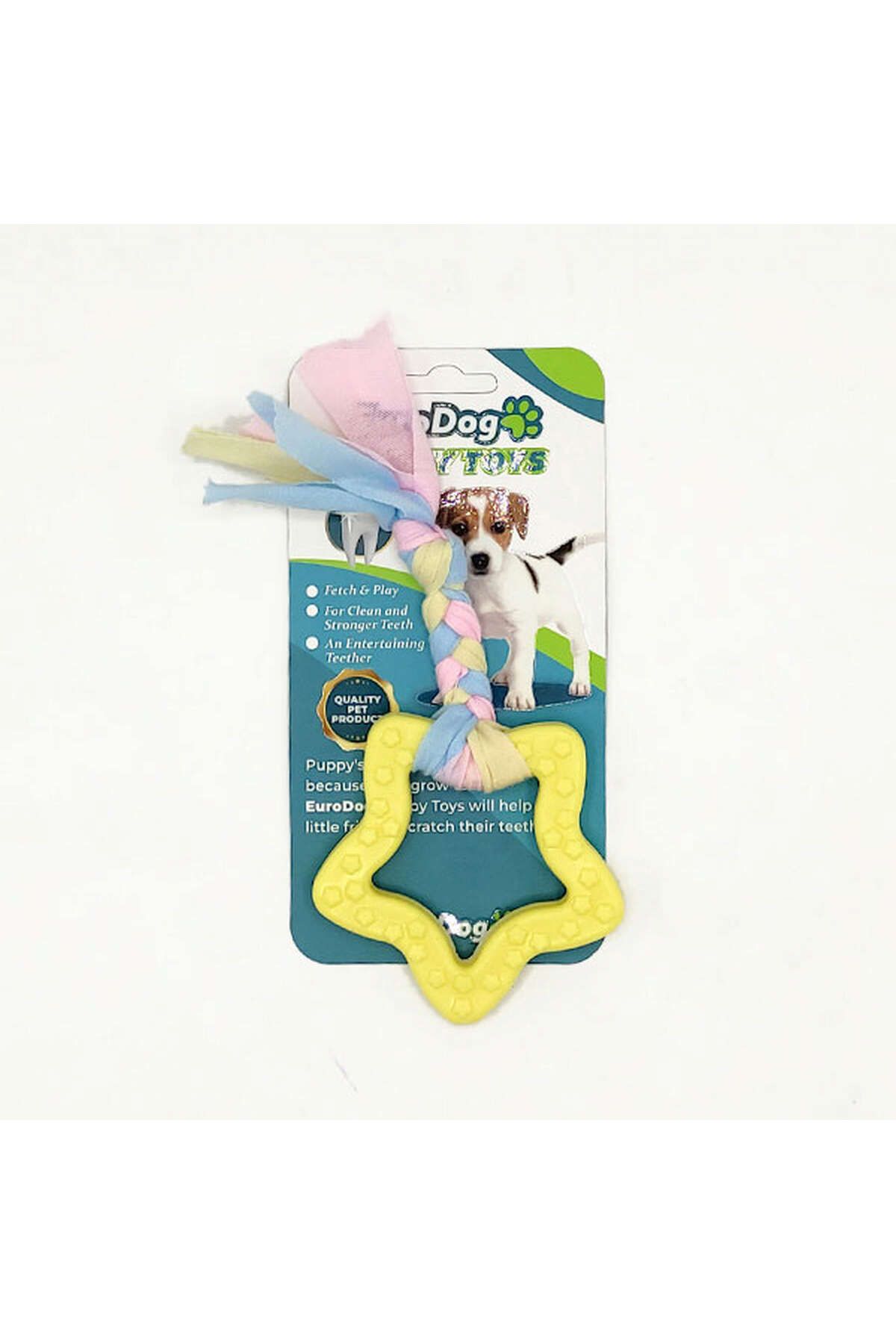 Eurodog Puppy Toys Sarı Beşgen Diş Kaşıma Oyuncağı YKTSN