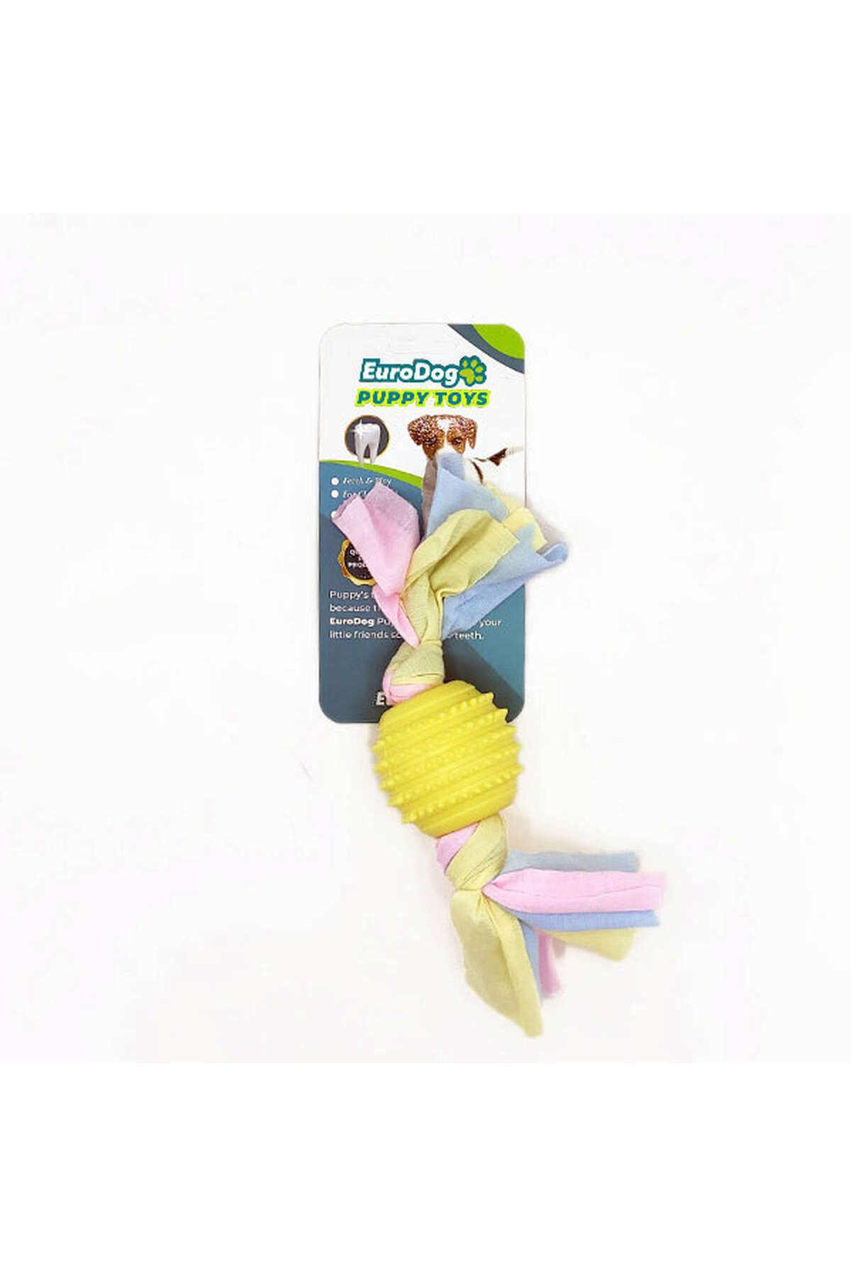 Eurodog Puppy Toys Sarı Tırtıklı Top Diş Kaş.Oy. YKTSN