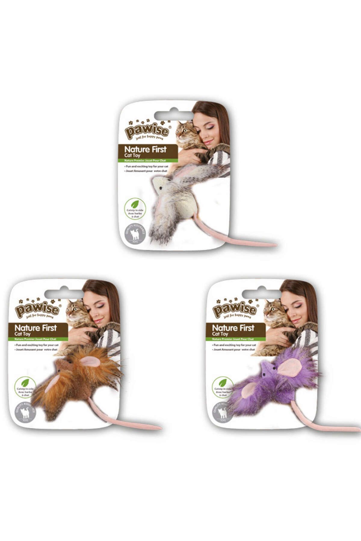 Pawise Catnipli Peluş Fare Kedi Oyuncağı 6 cm SPTGL