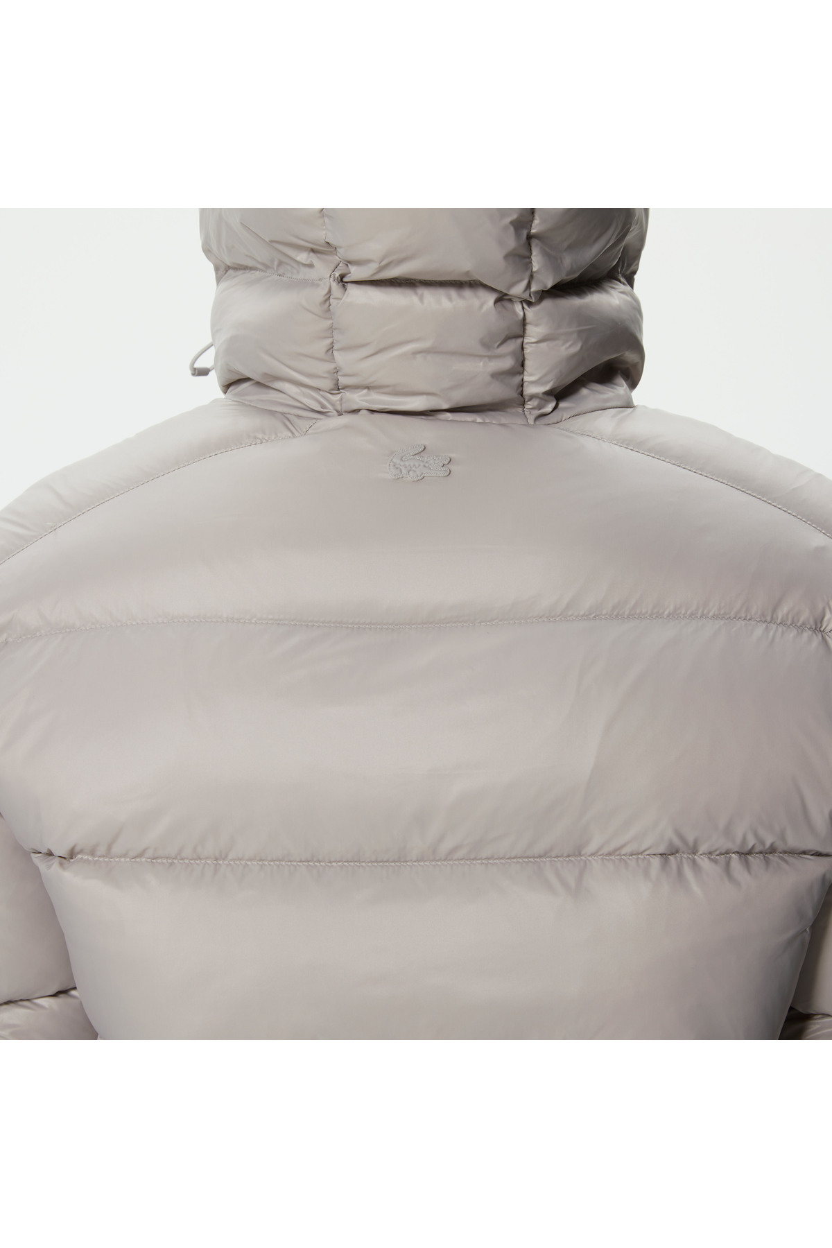 Lacoste  Erkek Kapüşonlu Kapitone Gri Mont - Görsel 8