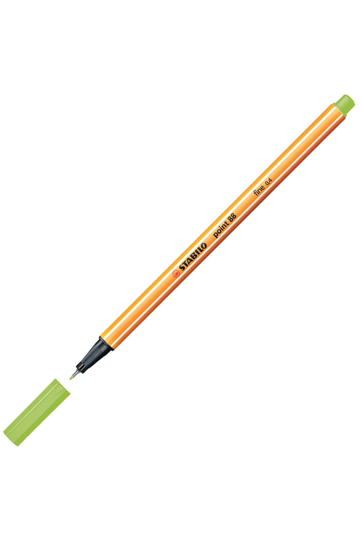 Stabilo-قلم رصاص ذو رأس لباد 0.4 مم من Point 88 Fineliner 88/033 أخضر فلوري 1
