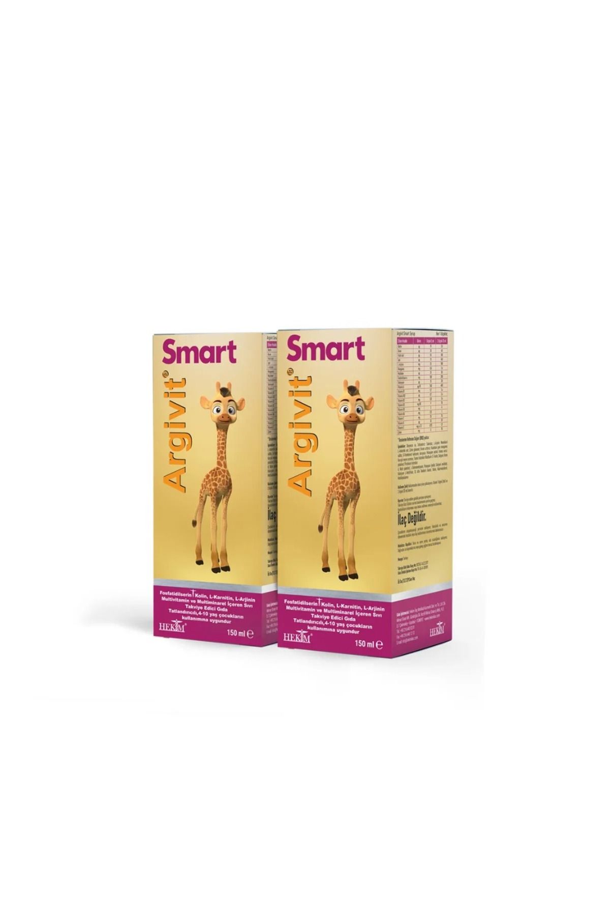 Argivit Smart 2'li Paket - Fosfatidilserin, Kolin, Multivitamin Ve Multimineral Şurup 150 ml