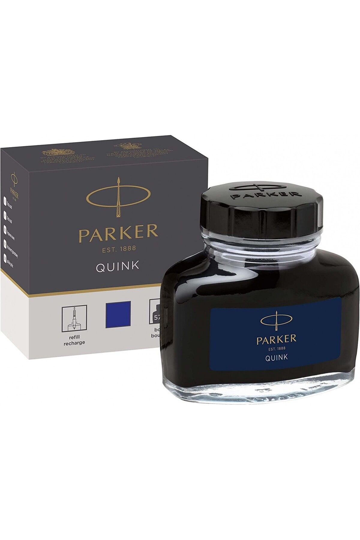 Parker Quink 57ml Dolma Kalem Şişe Mürekkebi Mavi