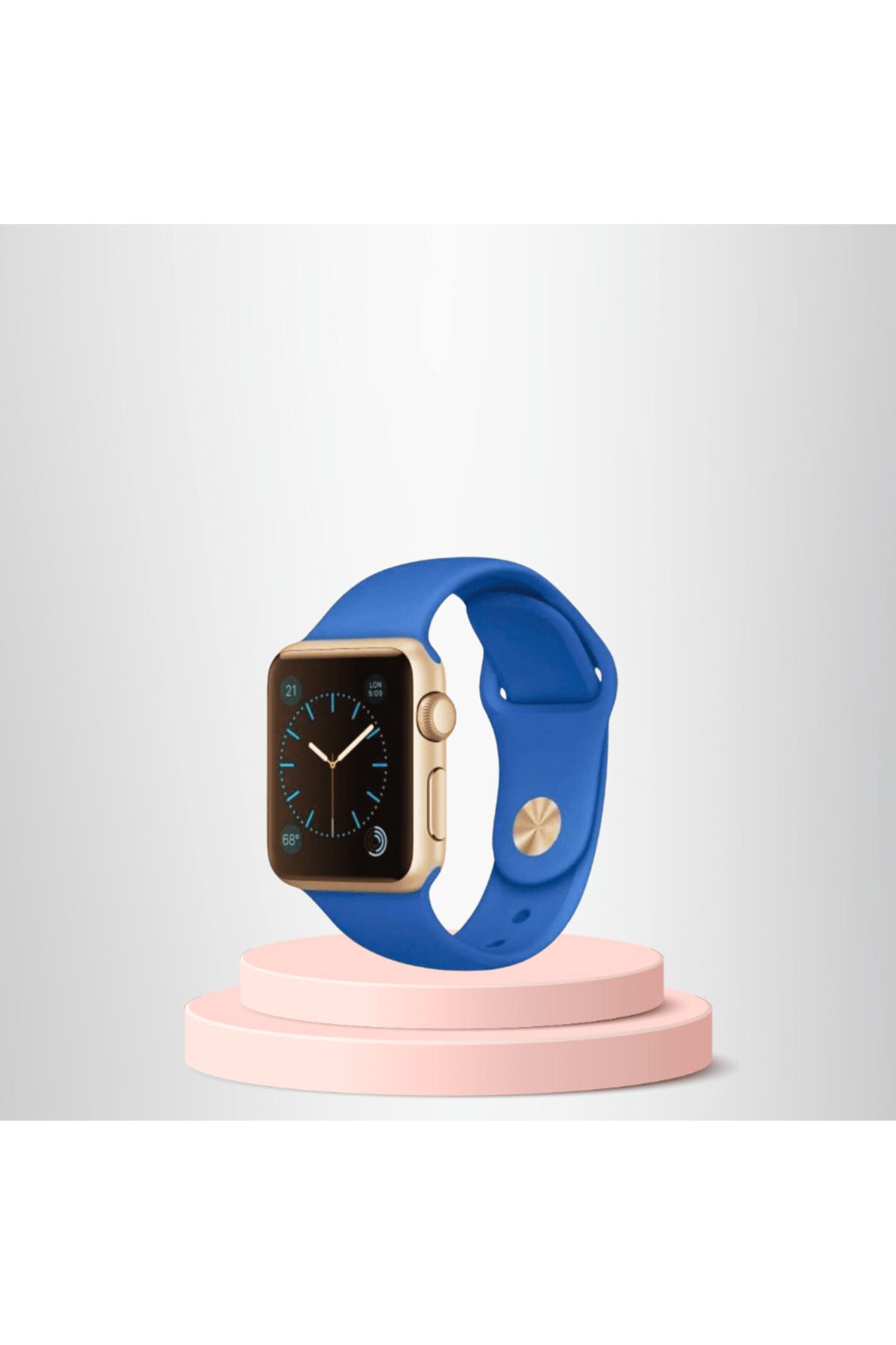 Apple Watch Ultra Silikon Kordon 42-44-45-49 Mm/l Uyumlu Lacivert