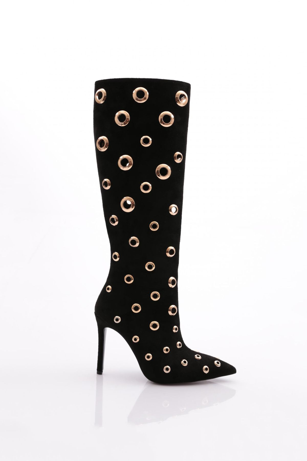 DGN-1124 Model Women's Circle Patterned Boots 1