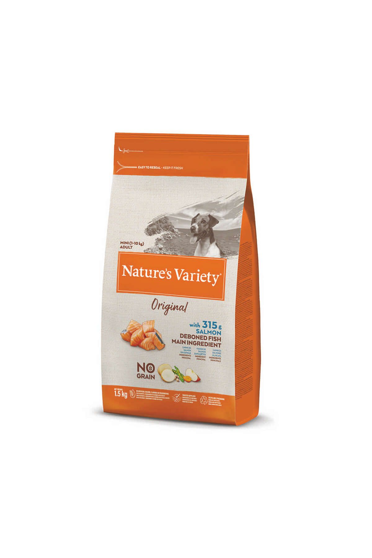 NATURES VARİETY N.v. Dog No Graın Mını Adult Salmon 1,5kg DRSTR