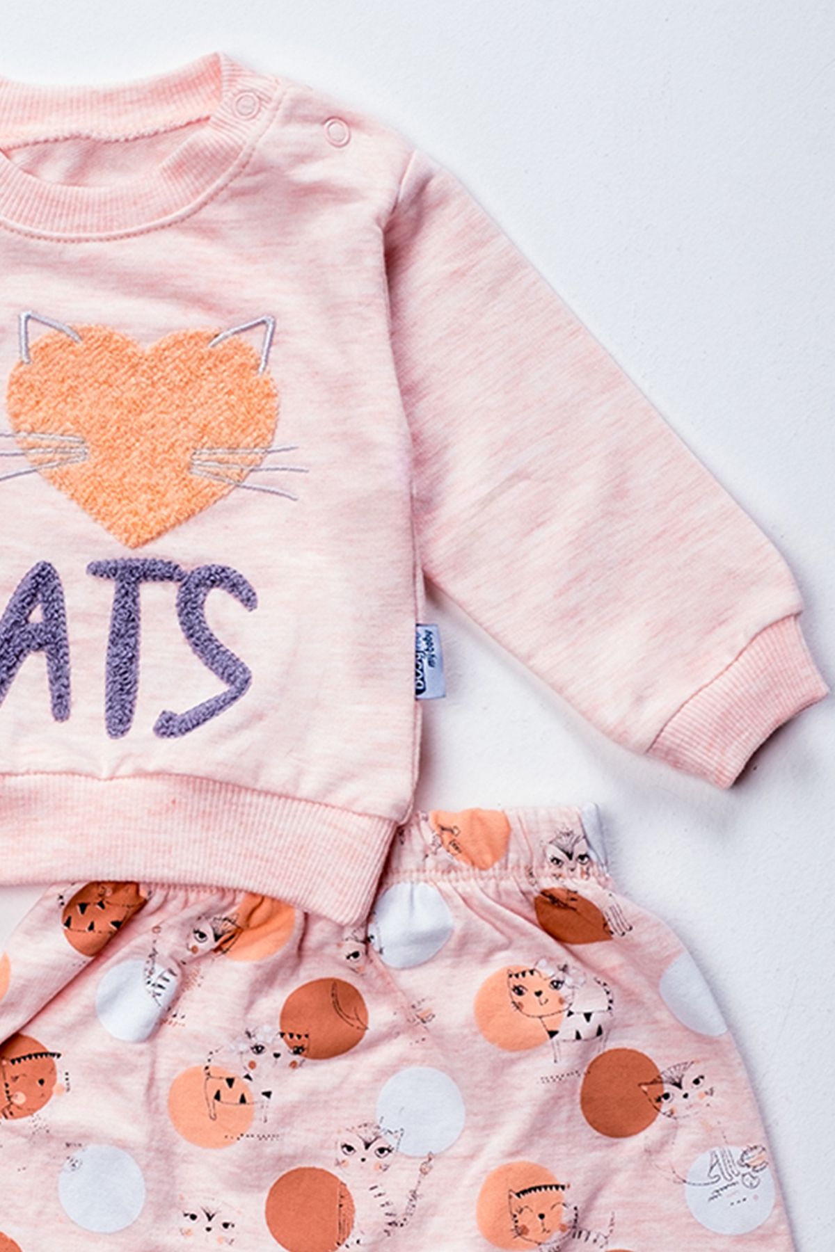 LUSANA-Unisex 378 6-18 Months I Love Cats 2-Piece Set 5