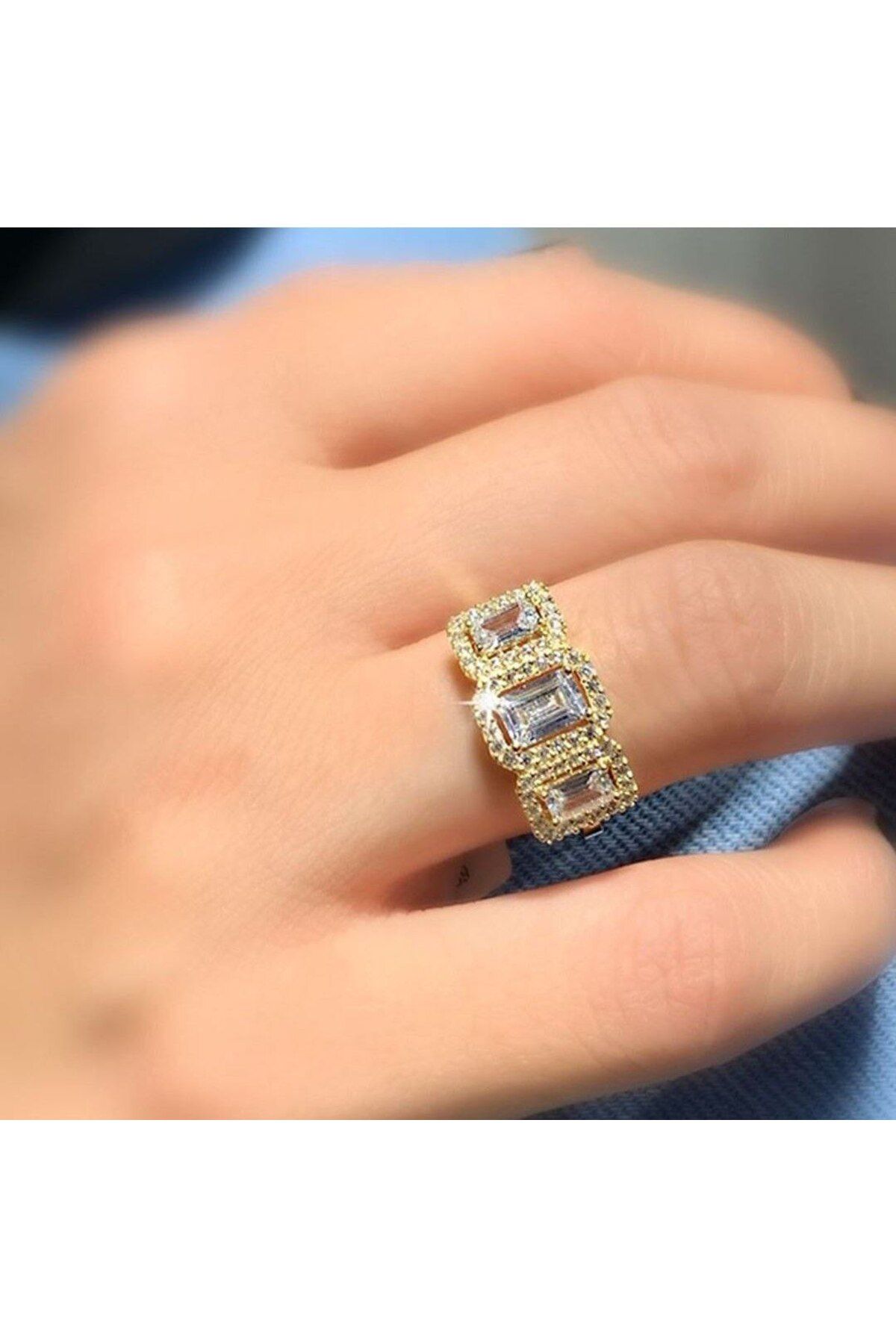 Shiklik MODA Şıklığınızı Tamamlayacak Kristal Taşlı Ayarlanabilir Yüzük