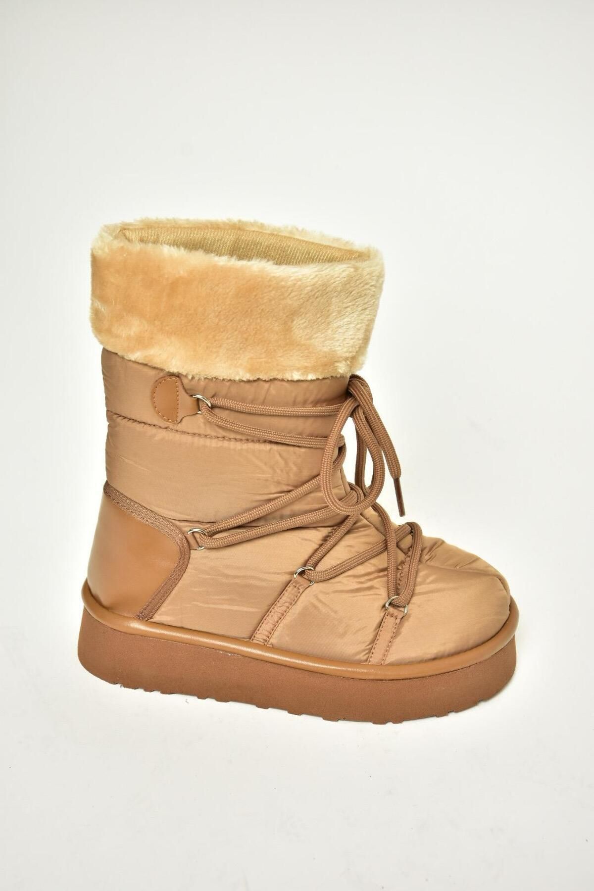 Fox Shoes-T 476383004   Tan Fabric Snow Boots 6