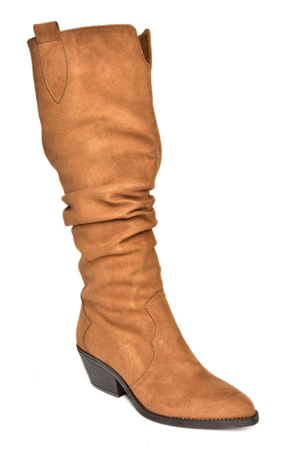 Fox Shoes-T 404401002   Tan Suede Drawstring Women's Boots 7