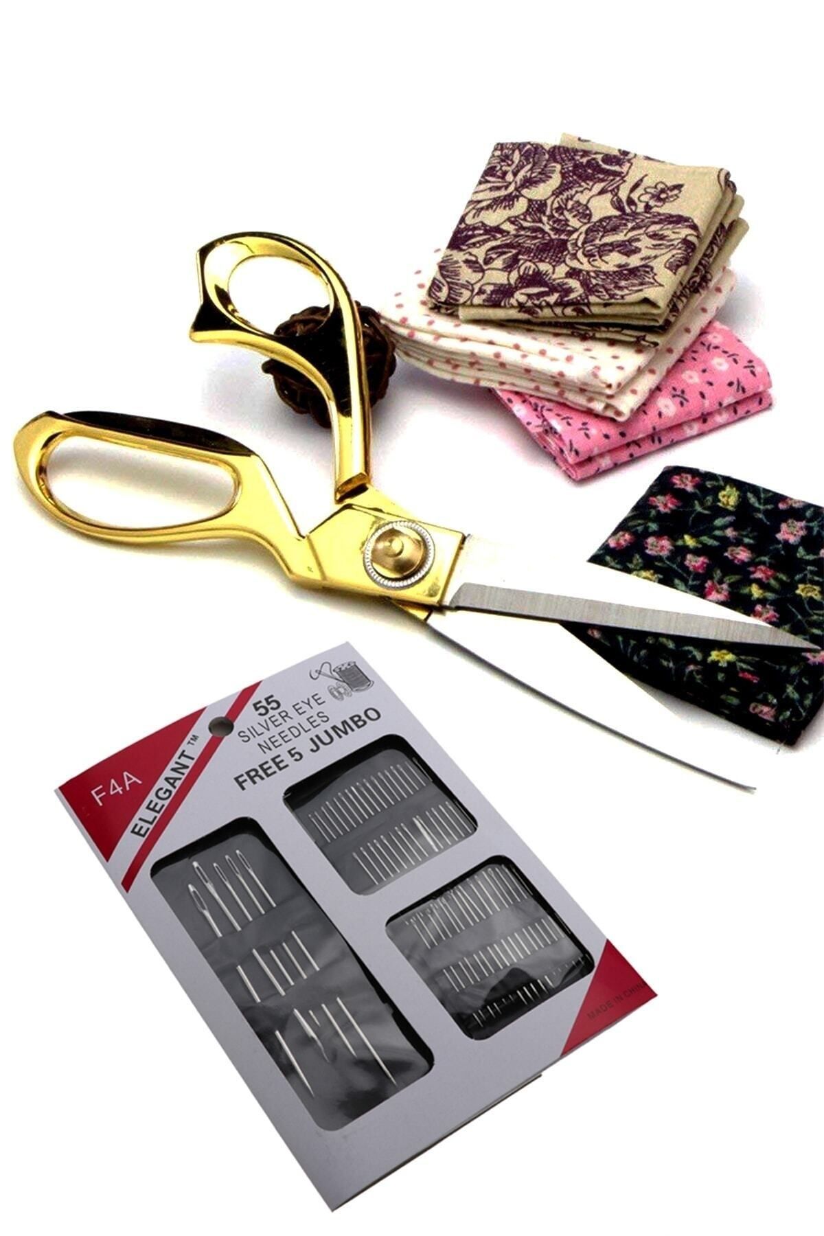 NGV-24.5 cm Stainless Steel 55 Pieces Sewing Needle Set - Professional Fabric and Tailor Scissors Gift 5
