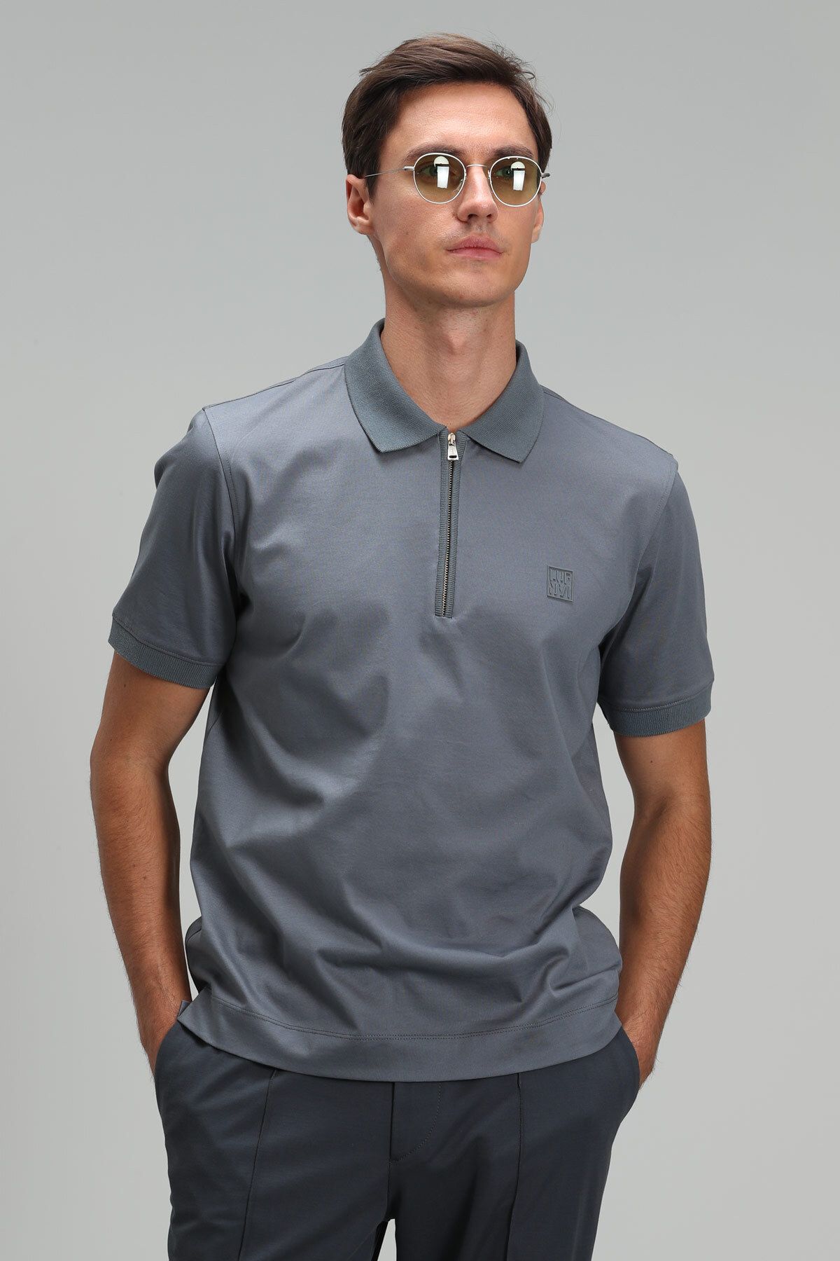 Lufian-Babel Smart Men's Polo T-Shirt Gray 4