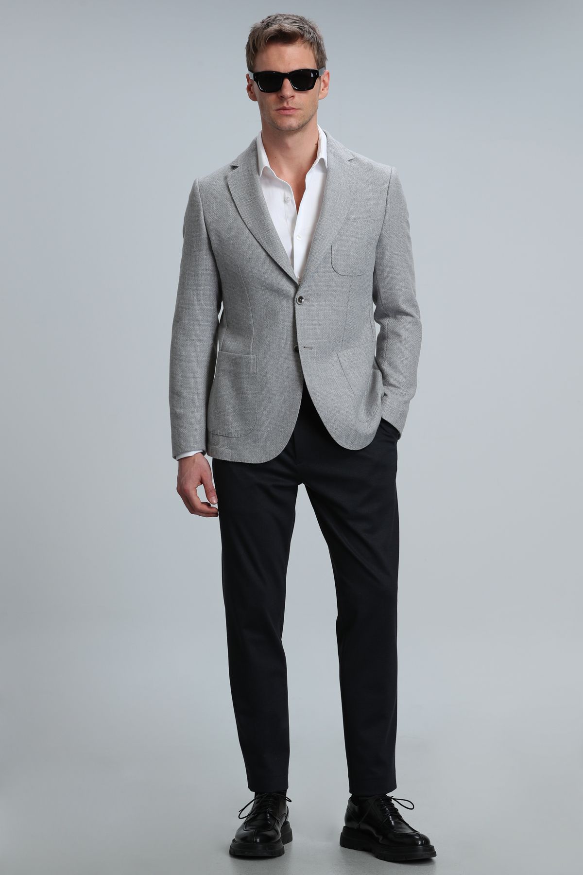 Lufian-Blazer - Gray - Slim fit 2