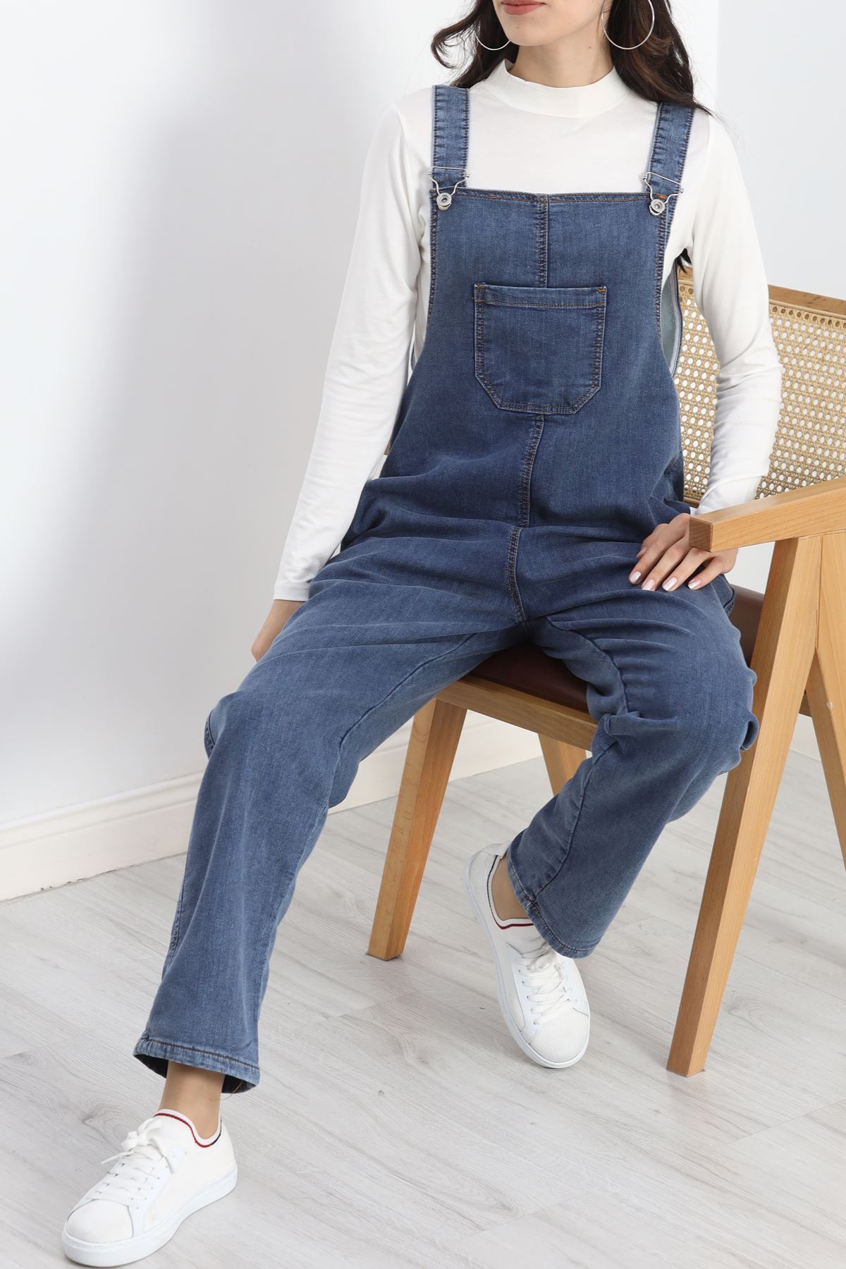 Moka Shopin-Mokashopin Lycra Dark Blue Denim Salopet - 20415.1778 1