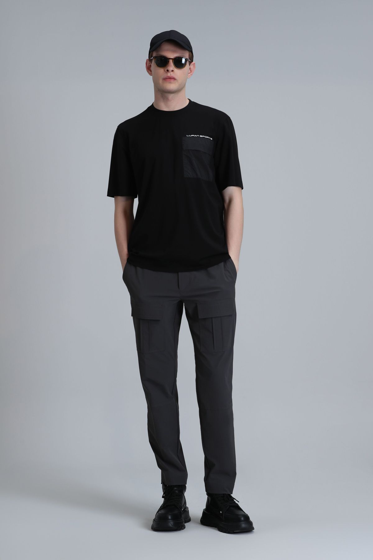 Lufian-Black Lam Graphic Modern T-Shirt 2