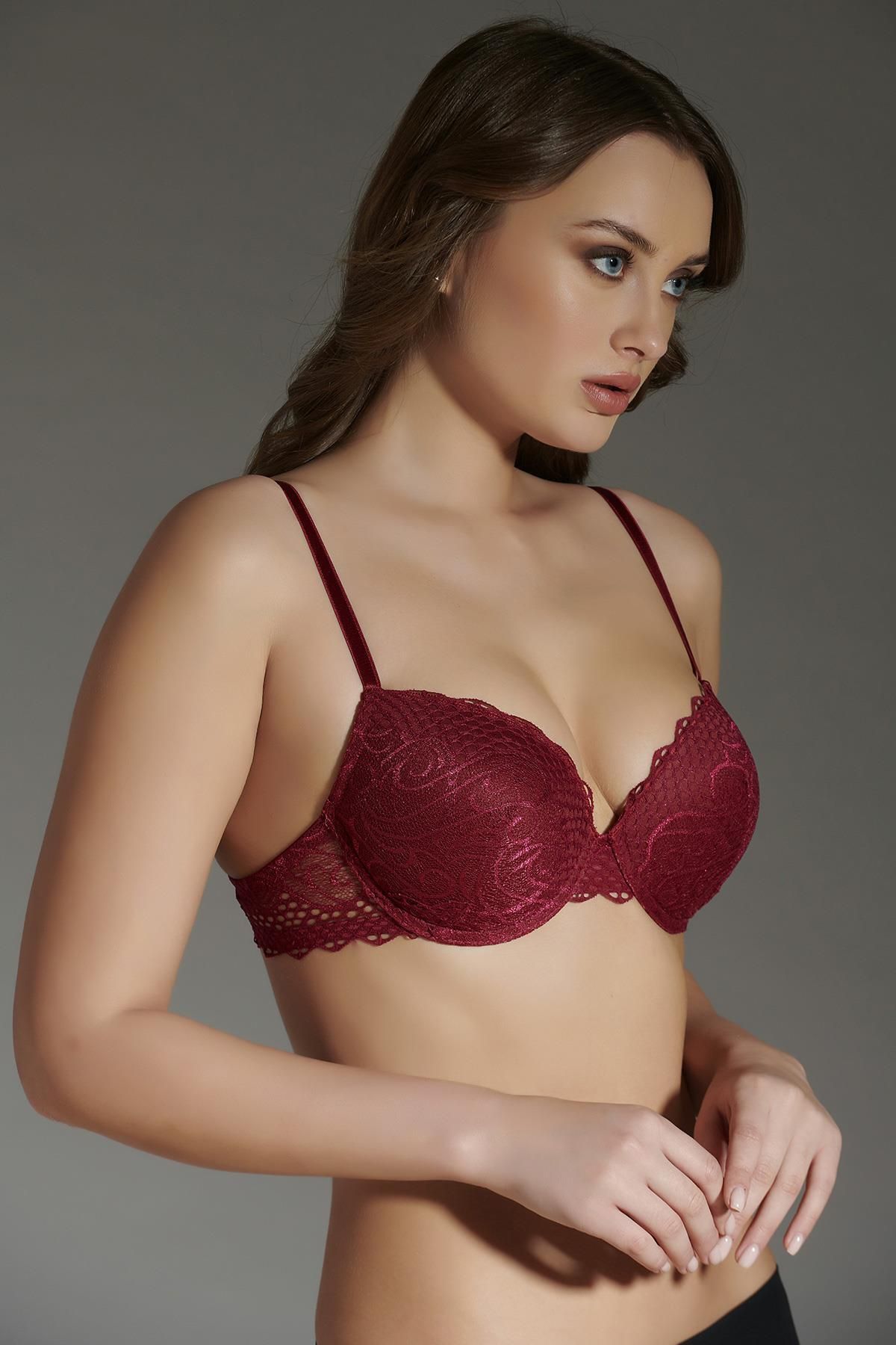 C&City-Lace Padded Bra C18125 Plum 4