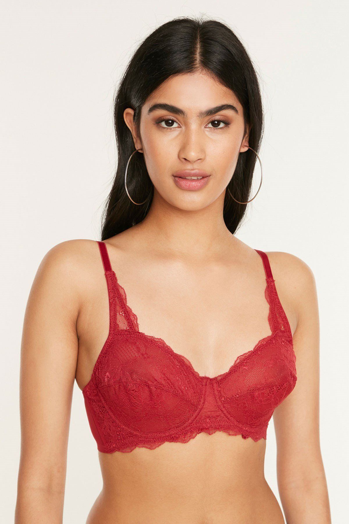 C&City-Gathering Lace Melltartó C18030 Claret Red 2