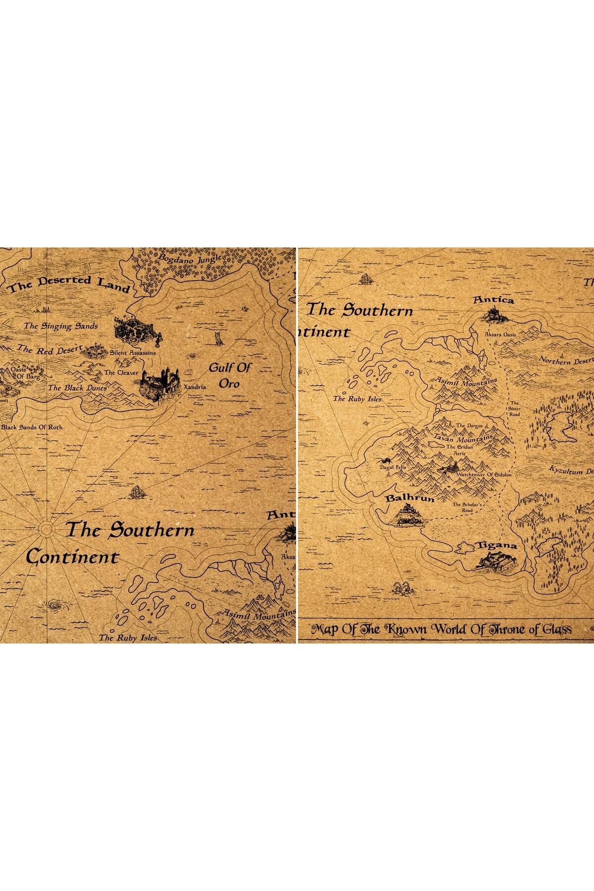 Talented Bears Workshop-Sarah J. Maas'Rustic Throne of Glass' Map - Erilea A3 Poster 4
