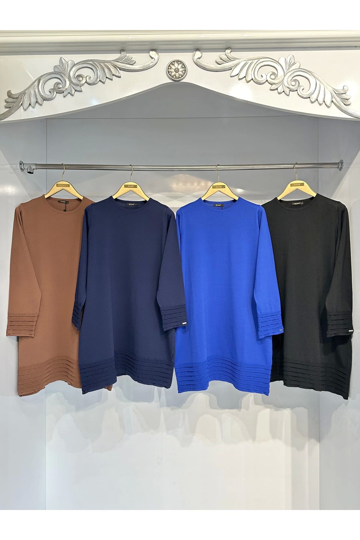 Invee-Invee 7025 Sax Knitwear Tunic 3