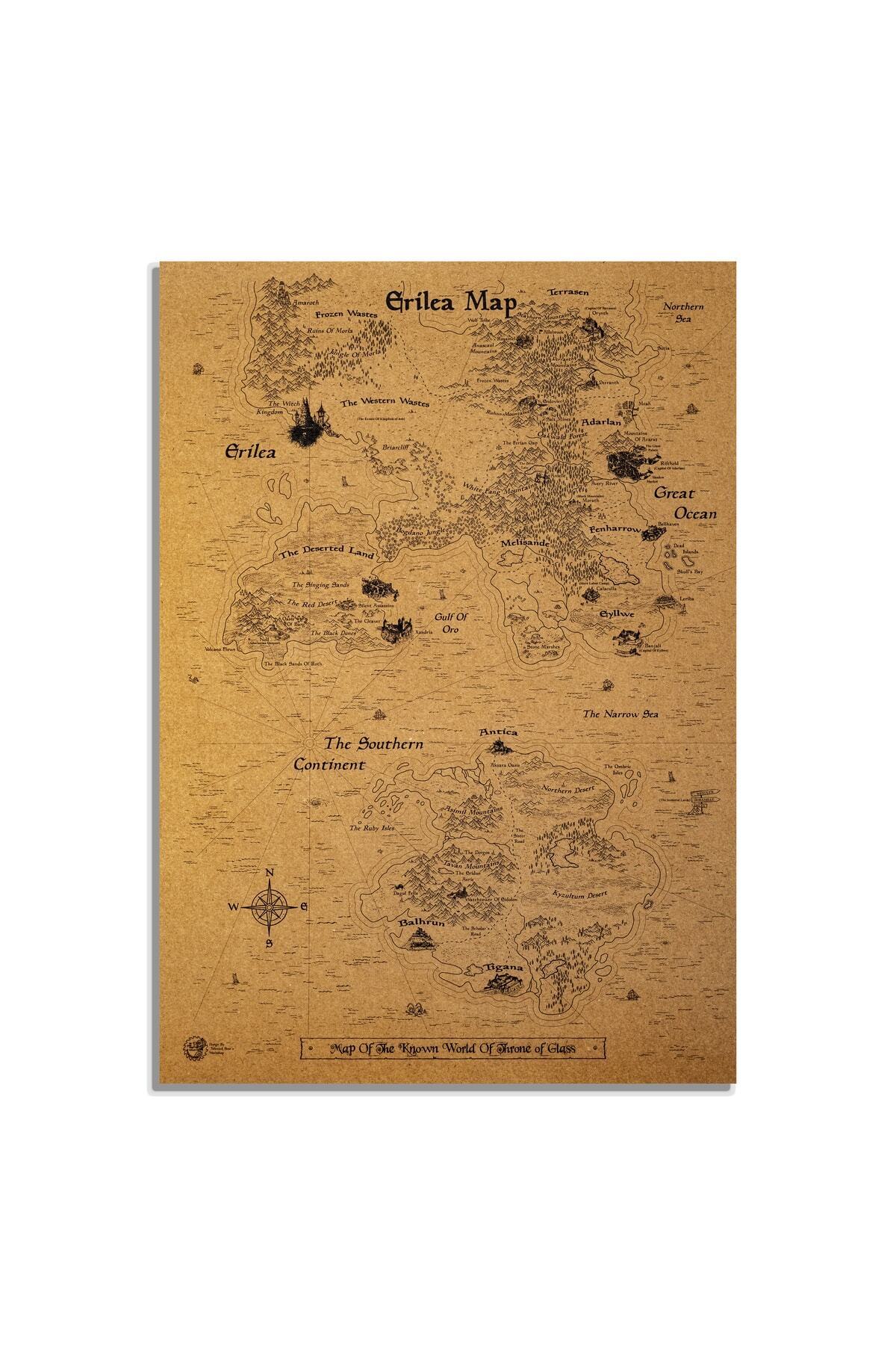 Talented Bears Workshop-Sarah J. Maas'Rustic Throne of Glass' Map - Erilea A3 Poster 2