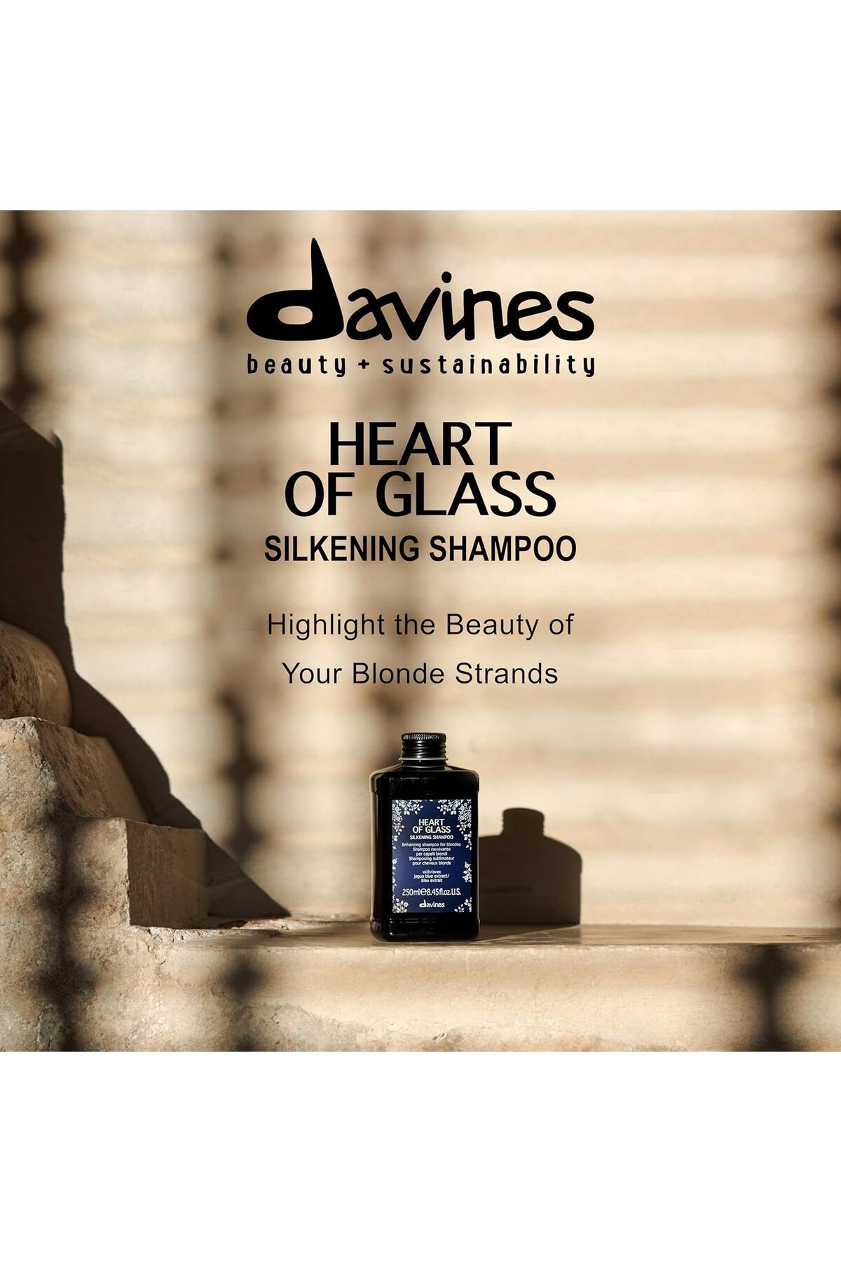 Davines-Jagua Blue Extract Tone Control Shampoo 8.45 Fl.Oz. Heart of Glass Ecbeautyq21 3