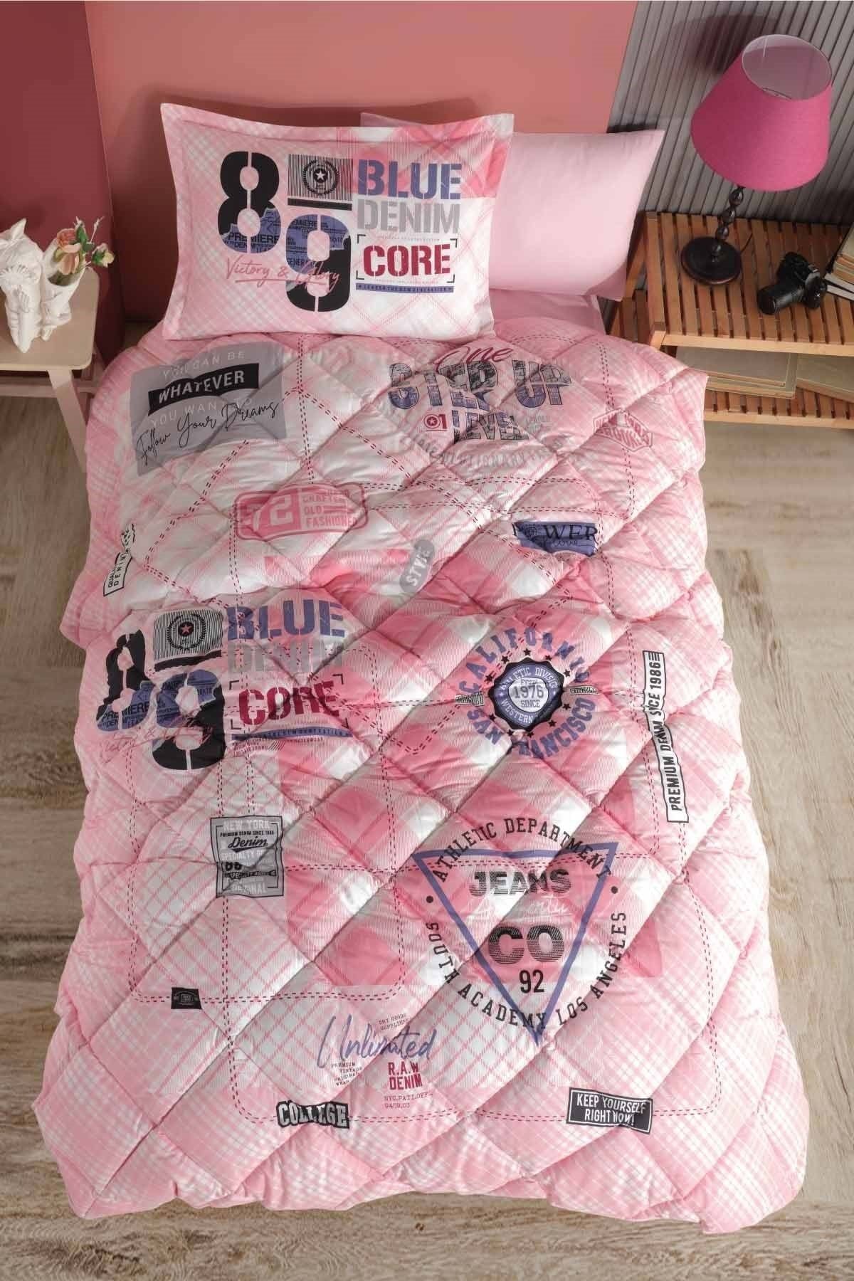 Clasy Tek Kişilik Uyku Seti Denim Pembe