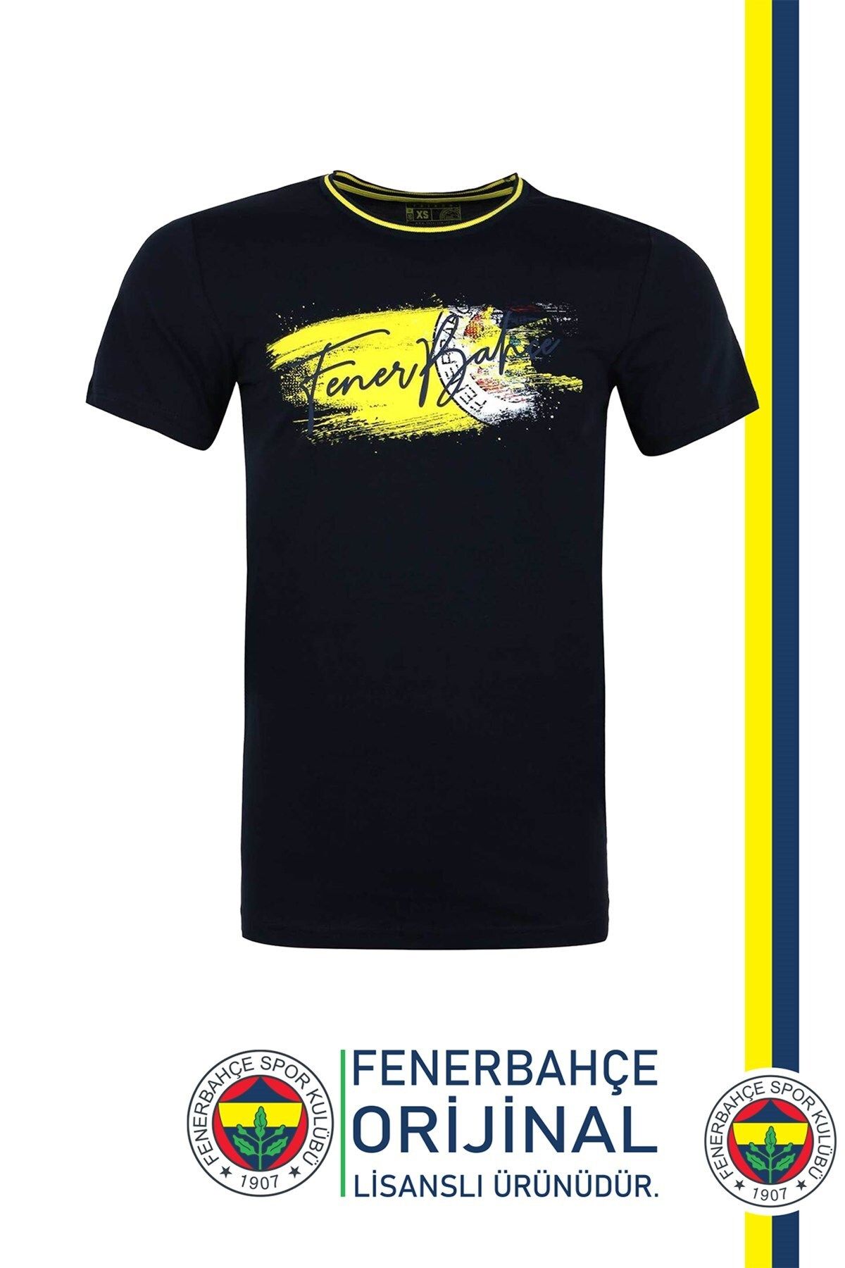 Fenerbahçe-Set tricou + brățară cu licență originală bleumarin - Cutie din lemn cadou inclusă 2