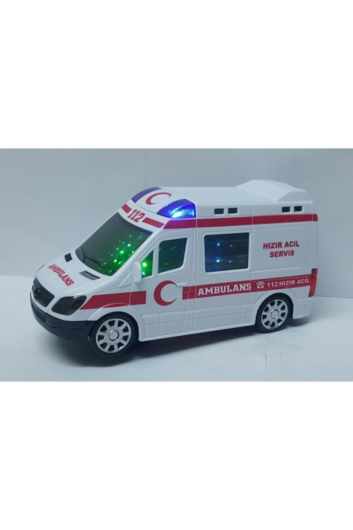 Brother Toys 3d Işıklı Müzikli Kendi Kendine Gezen 112 Yazılı Oyuncak Ambulans 17 Cm. fotoğrafı 4 (önizleme)