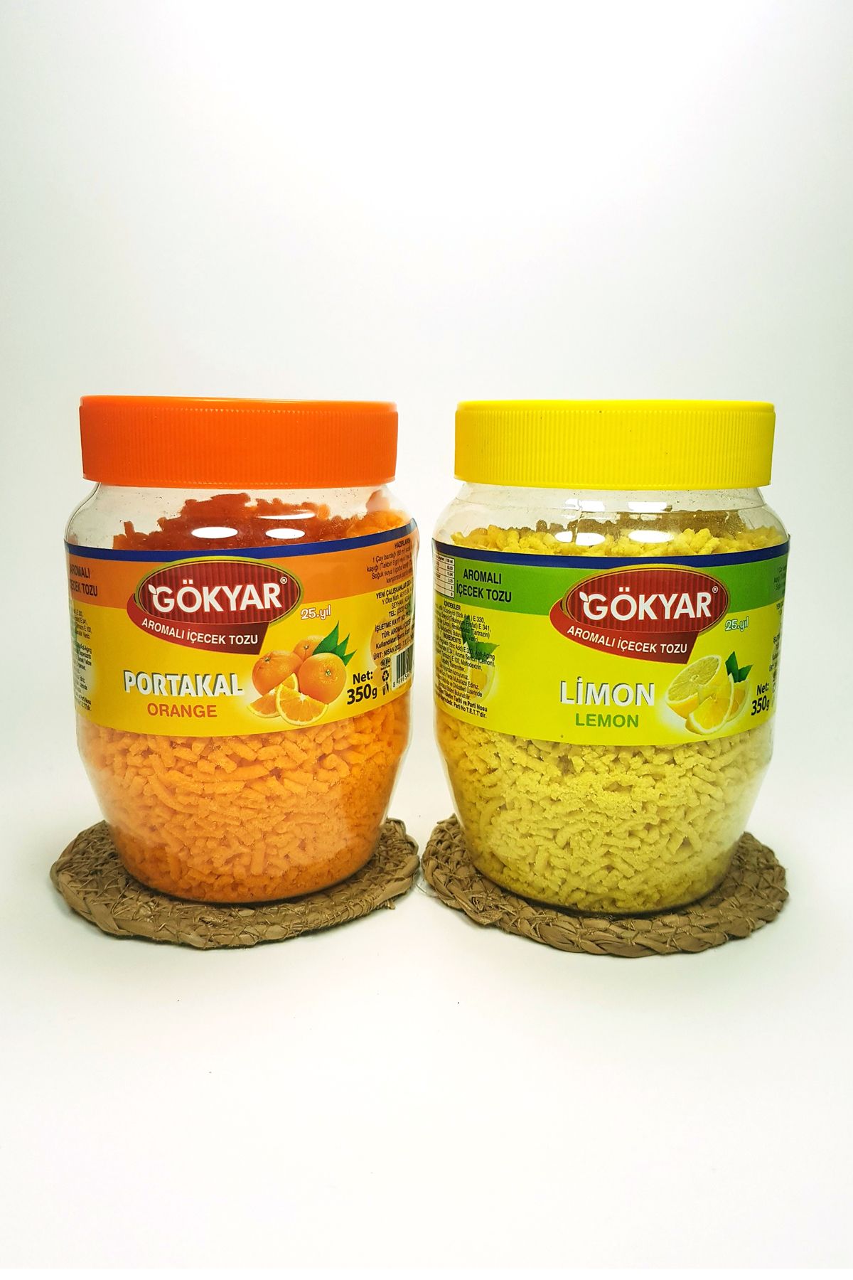 GÖKYAR 1 Adet Portakal + 1 Adet Limon Aromalı Toz Içecek Oralet 2x350 gr