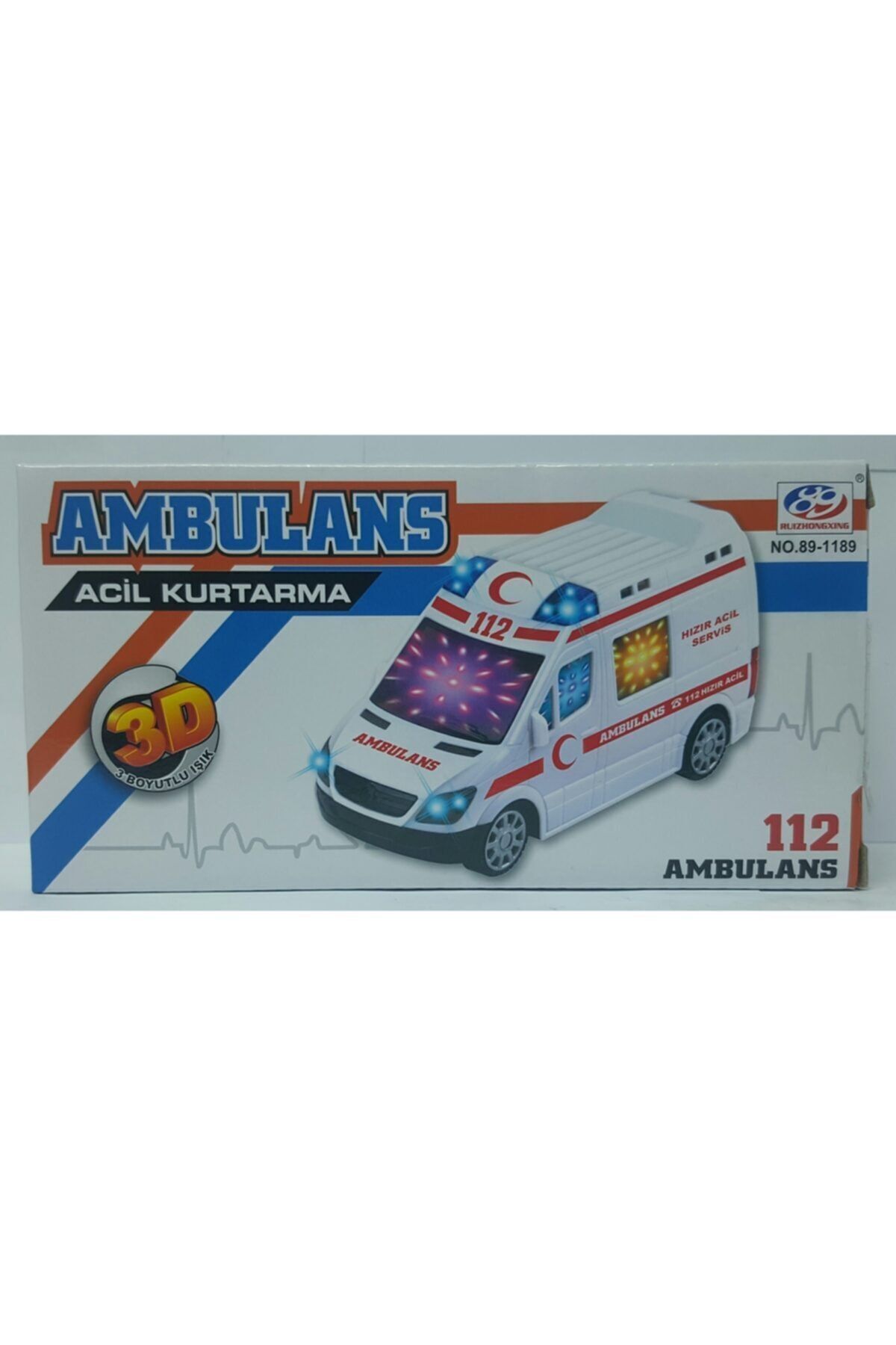 Brother Toys 3d Işıklı Müzikli Kendi Kendine Gezen 112 Yazılı Oyuncak Ambulans 17 Cm. fotoğrafı 5 (önizleme)