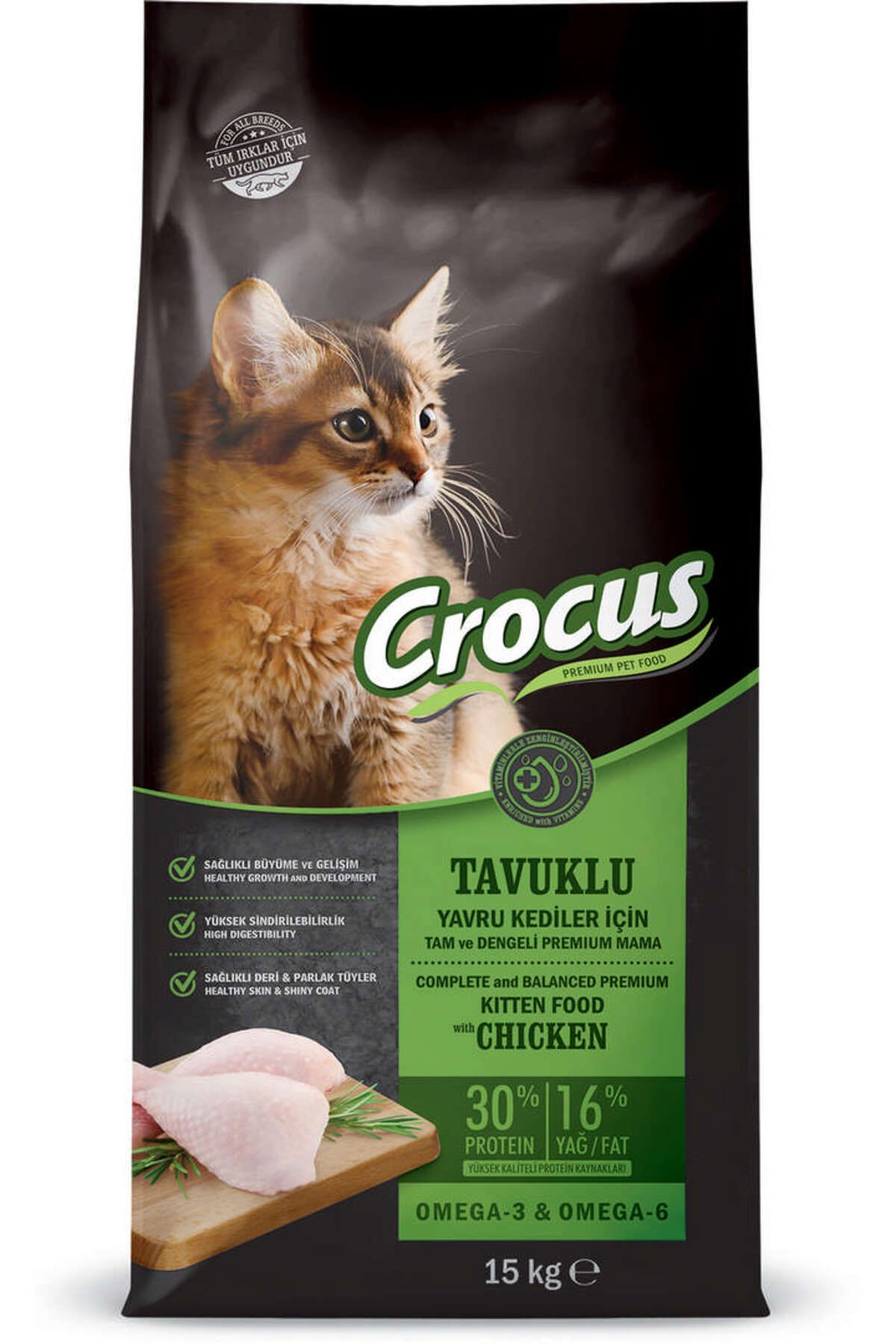 Crocus Tavuk Etli Yavru Kedi Maması 15 Kg DRSTR