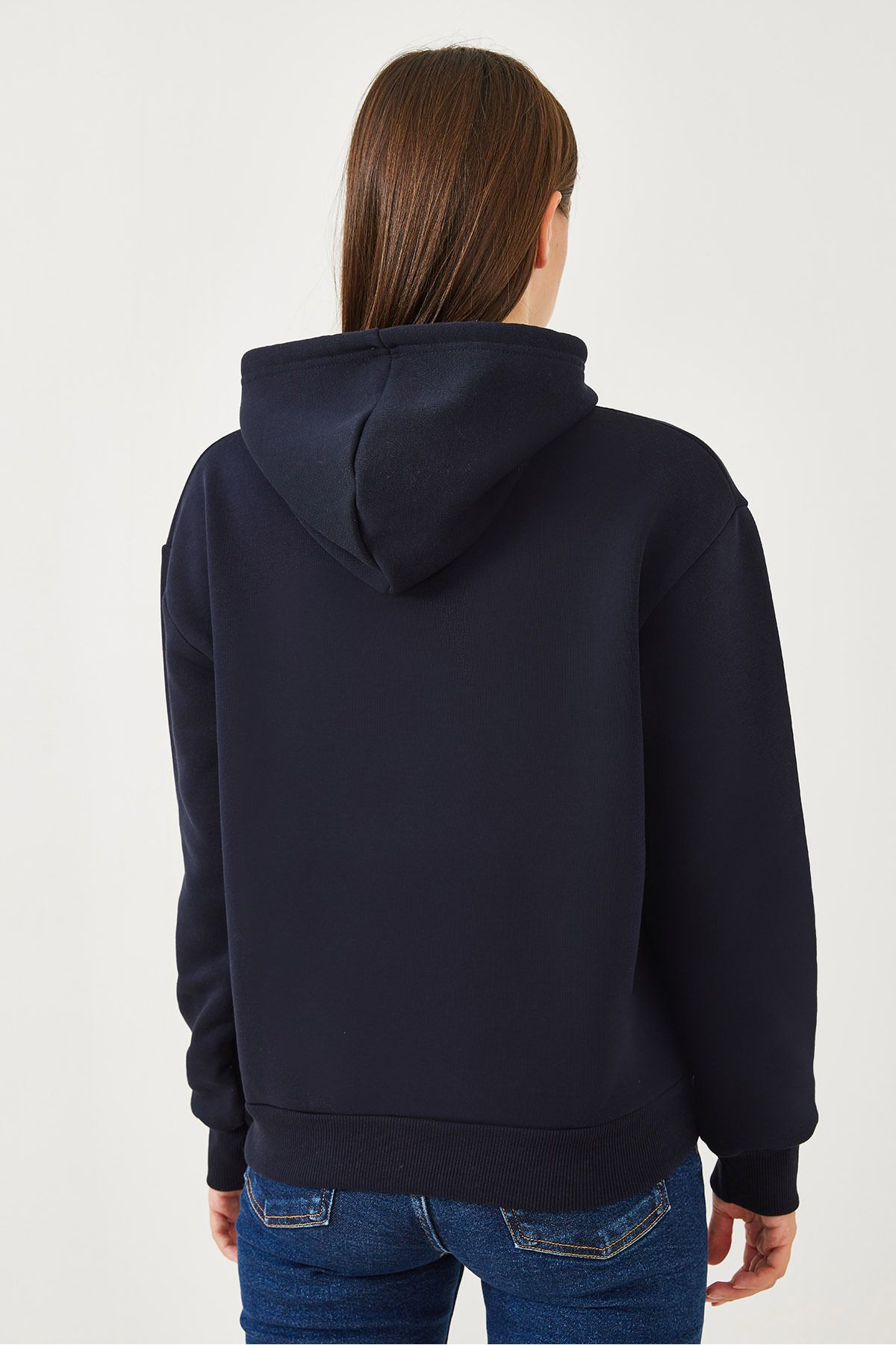 Bianco Lucci-Damen-Sweatshirt mit Kängurutasche MBHS012 60601012 5