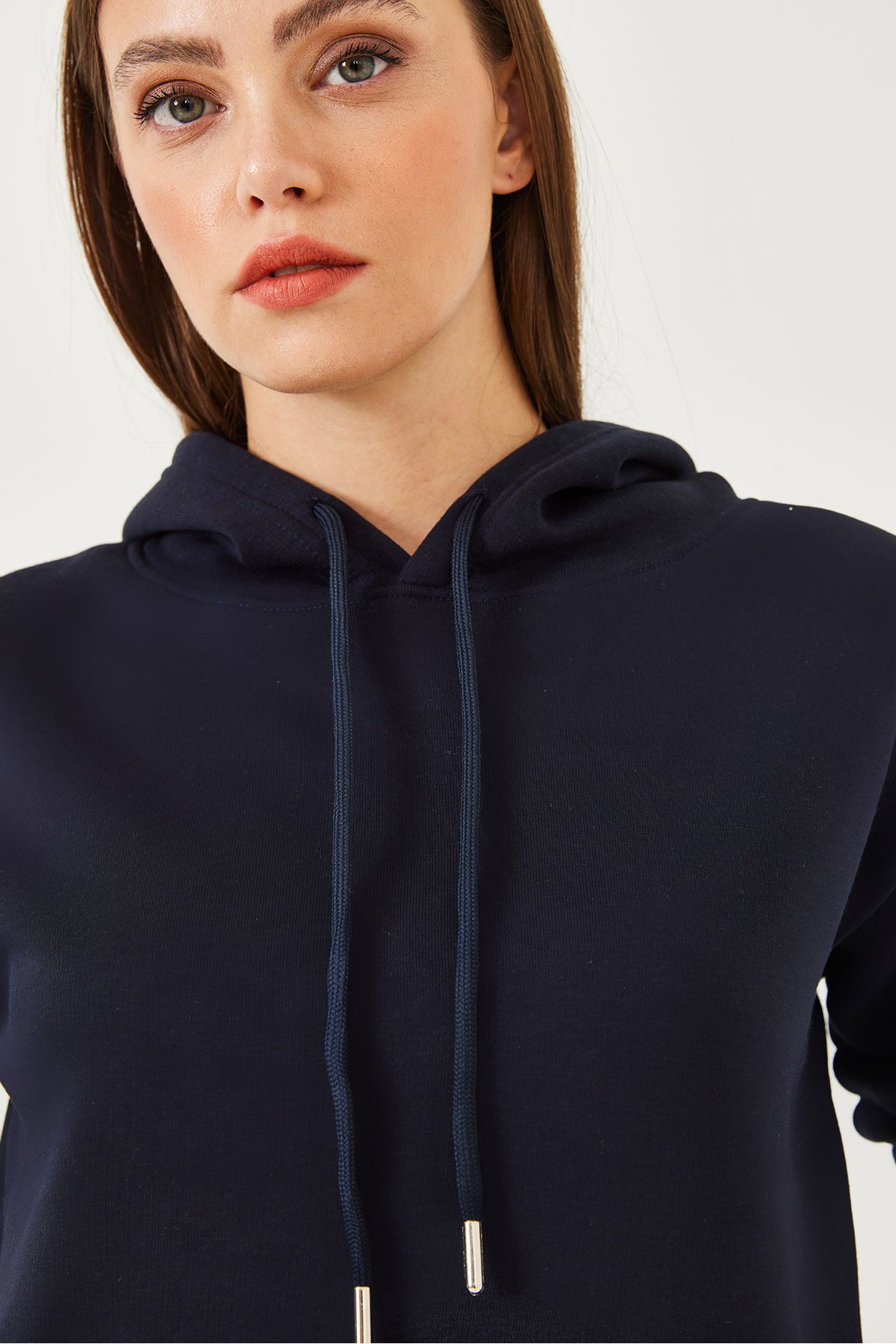 Bianco Lucci-Damen-Sweatshirt mit Kängurutasche MBHS012 60601012 4