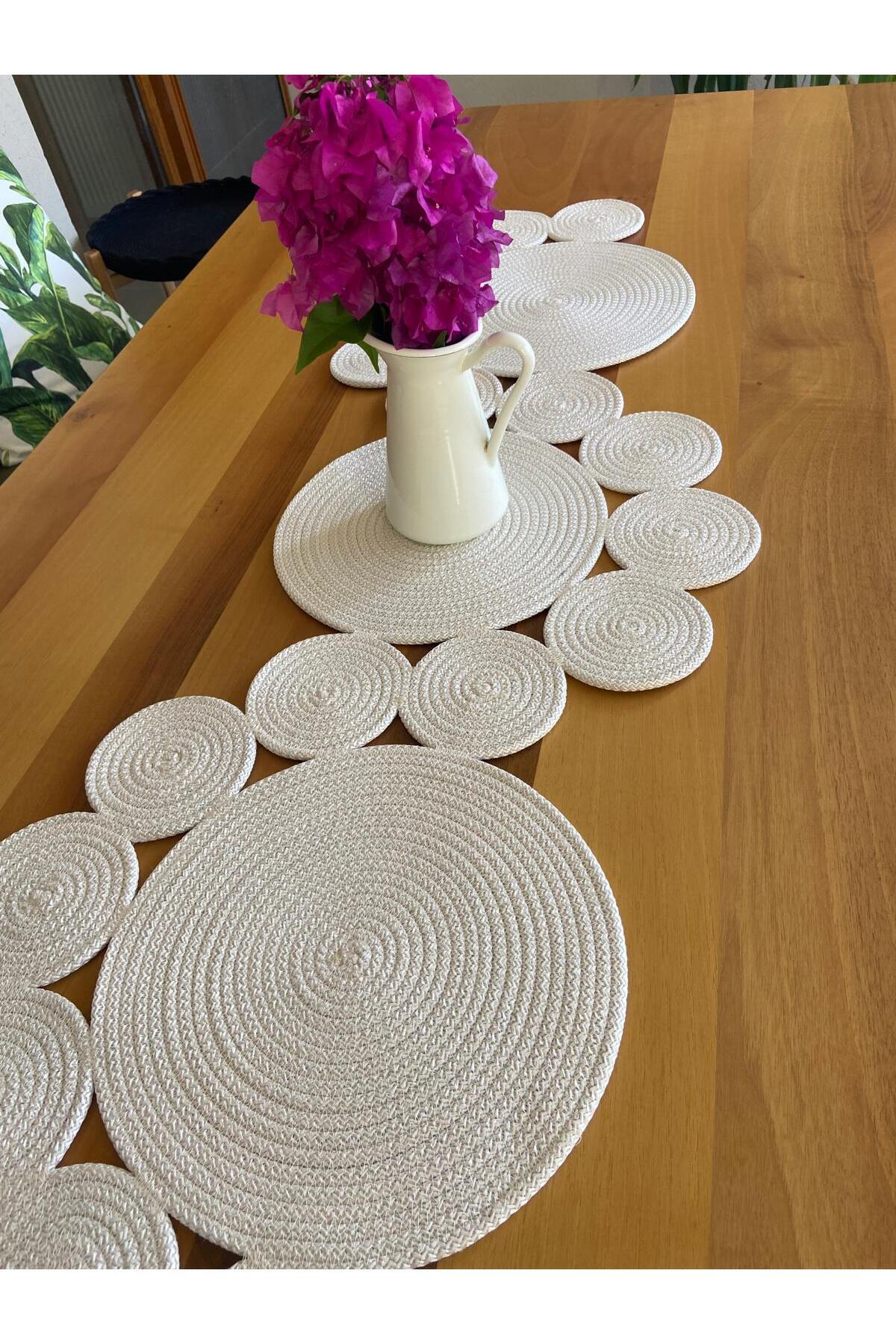 Nev Design-120X40 Jute and Wicker Fabric Table Cloth Runner 4