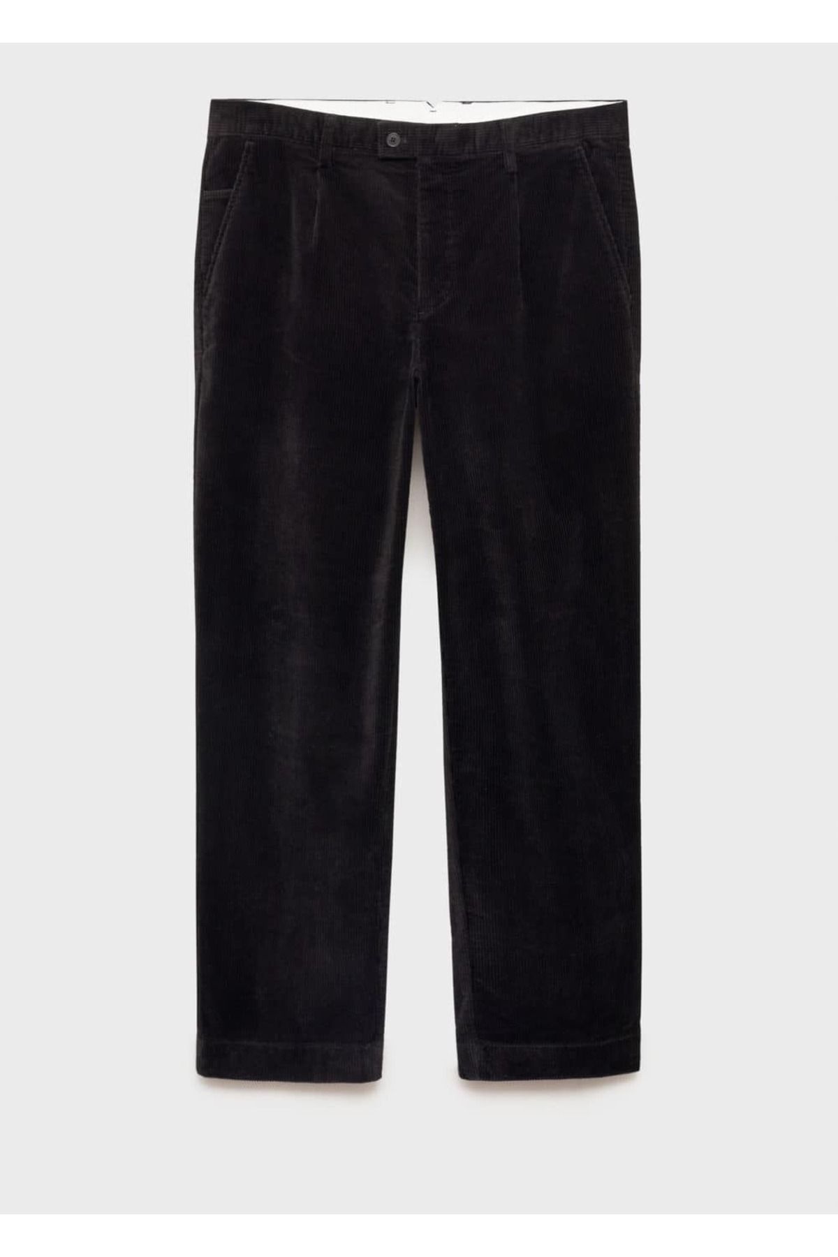 MANGO Man-Straight Cut Pleated Corduroy Trousers 3